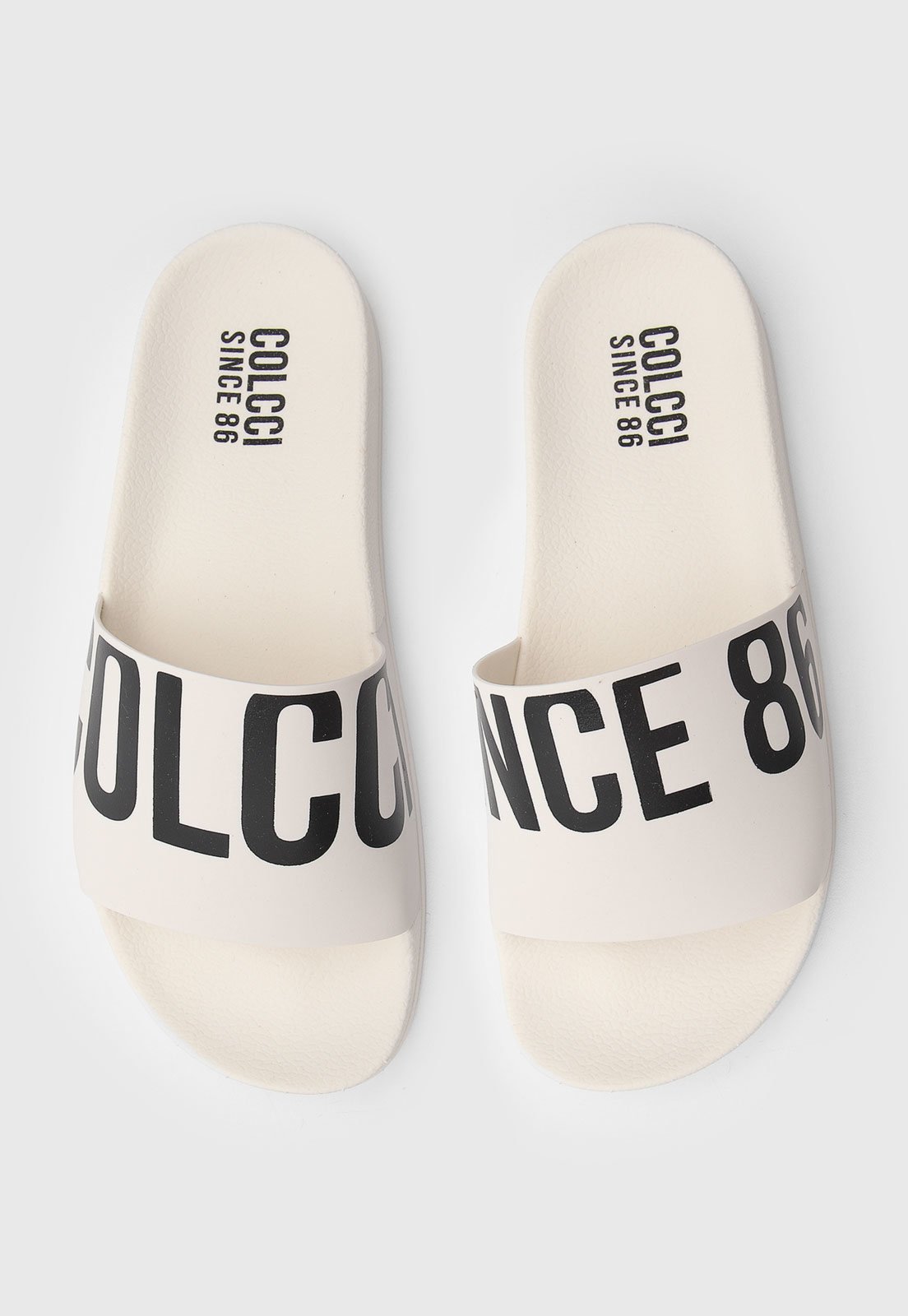 Chinelo Slide Colcci Logo Off-White