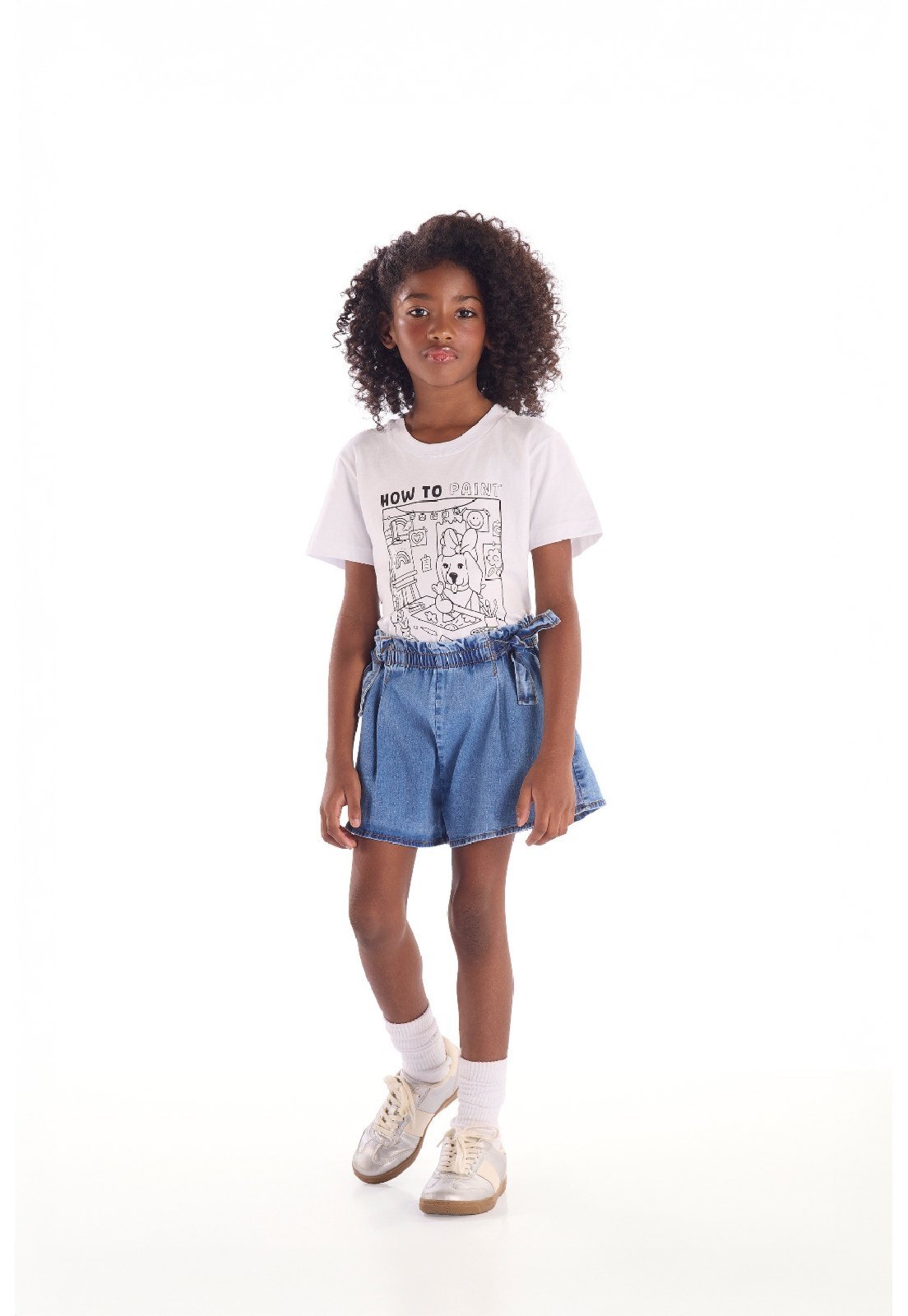 Infantil - Camiseta Kit Canetinhas Pintar Quimby Branco