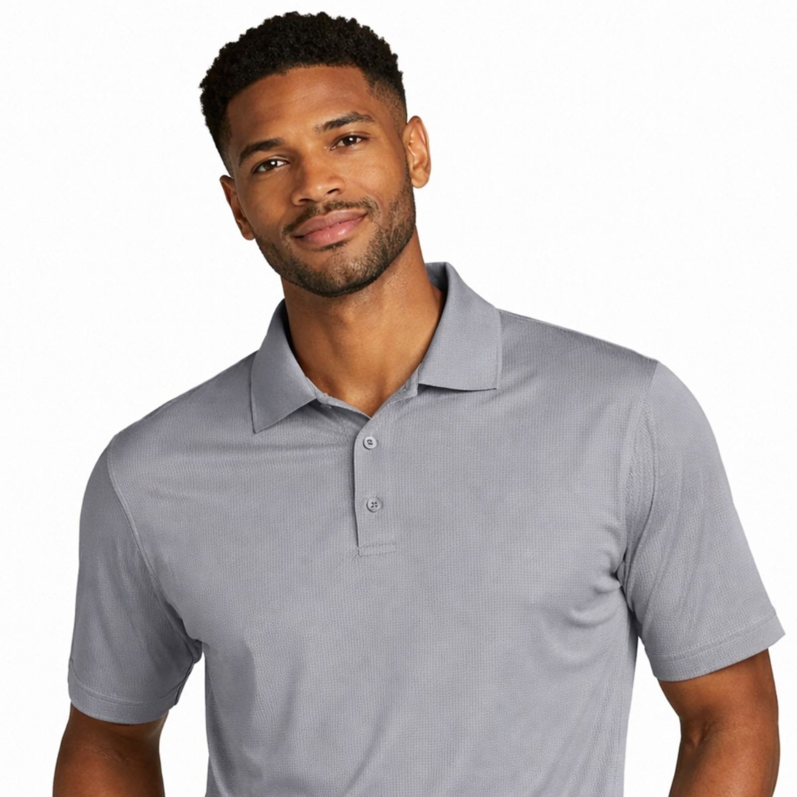Camisa Polo Masculina Poliamida Elastano Premium Cinza