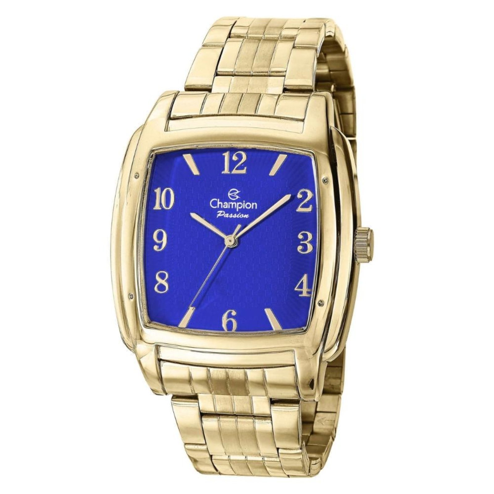 Relógio Feminino Champion Quadrado Analógico CN20739I Azul e Dourado Azul
