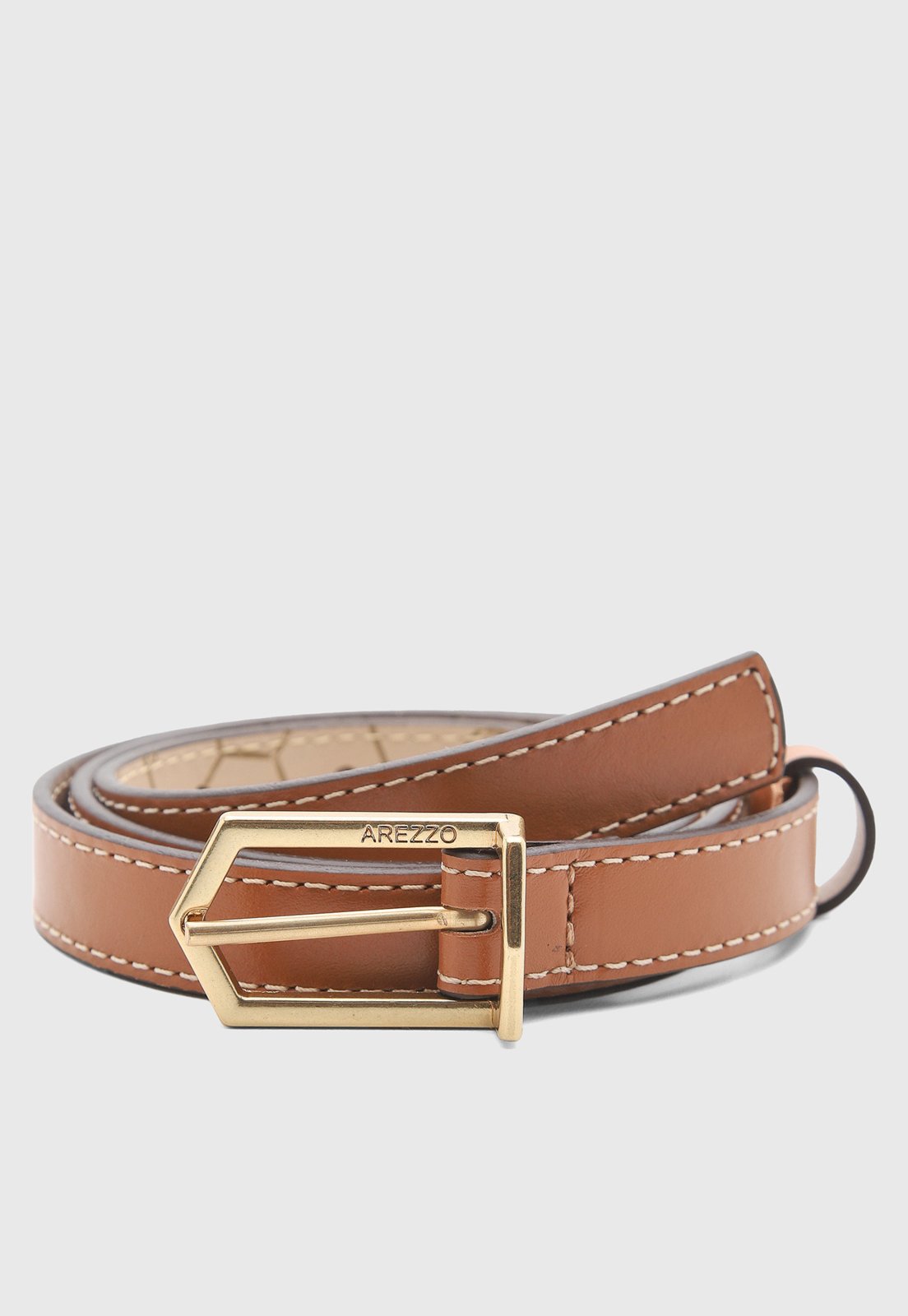 Cinto Feminino Arezzo Couro Deep Camel