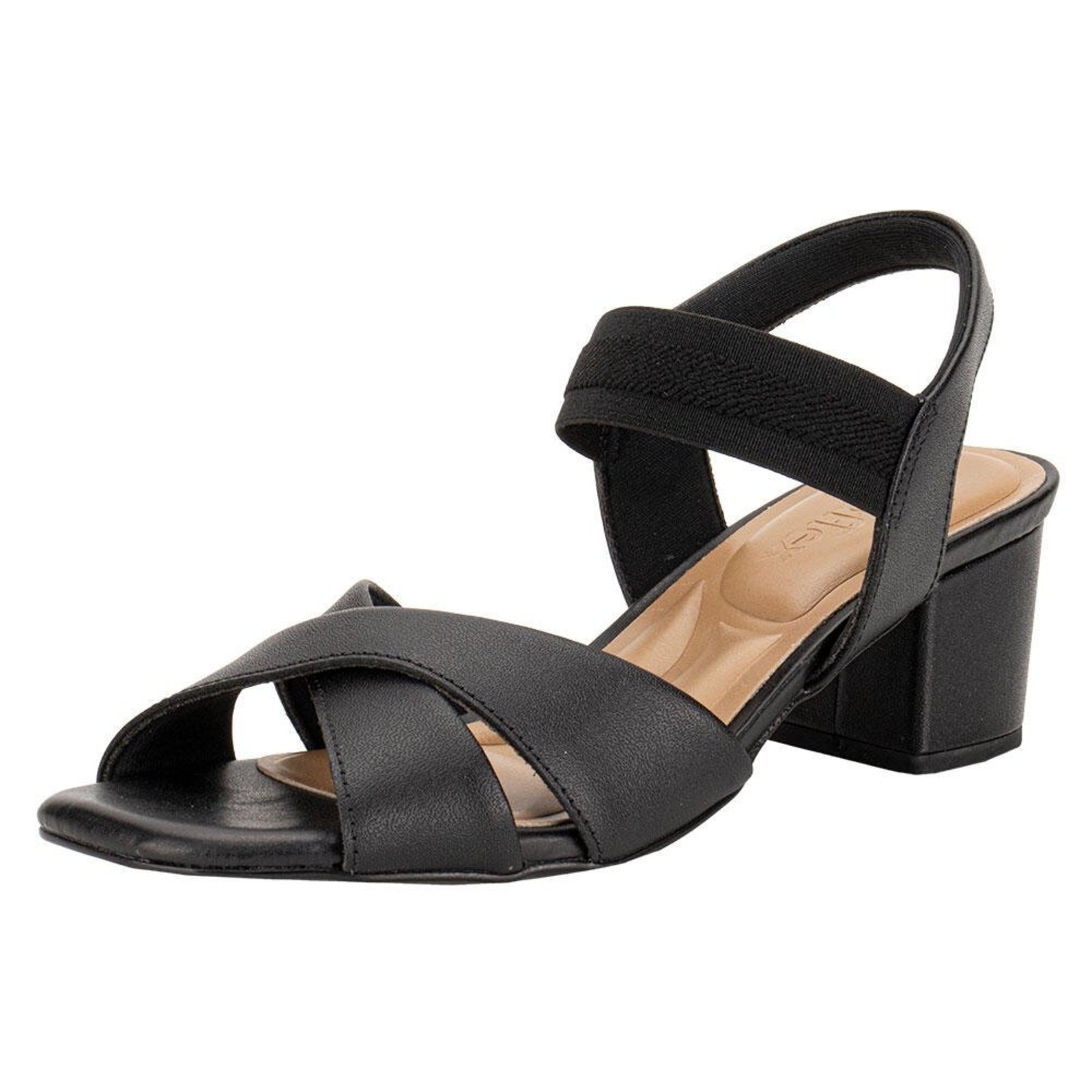 Sandália Feminina Salto Grosso Usaflex Ma0501 0940501 Preto