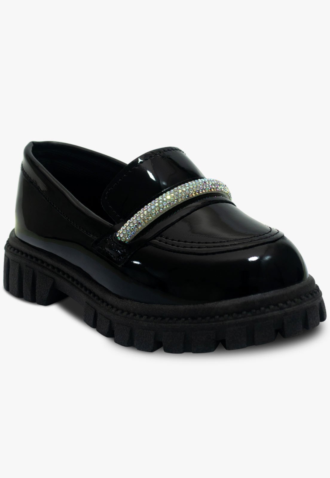 Vista 2 Infantil - Sapato Social Mocassim Menina Pópidi Pópidí preto