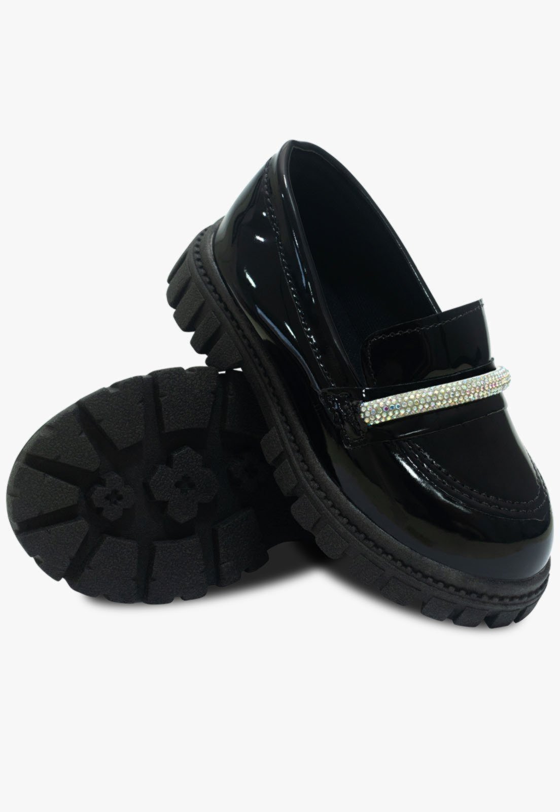 Vista 3 Infantil - Sapato Social Mocassim Menina Pópidi Pópidí preto