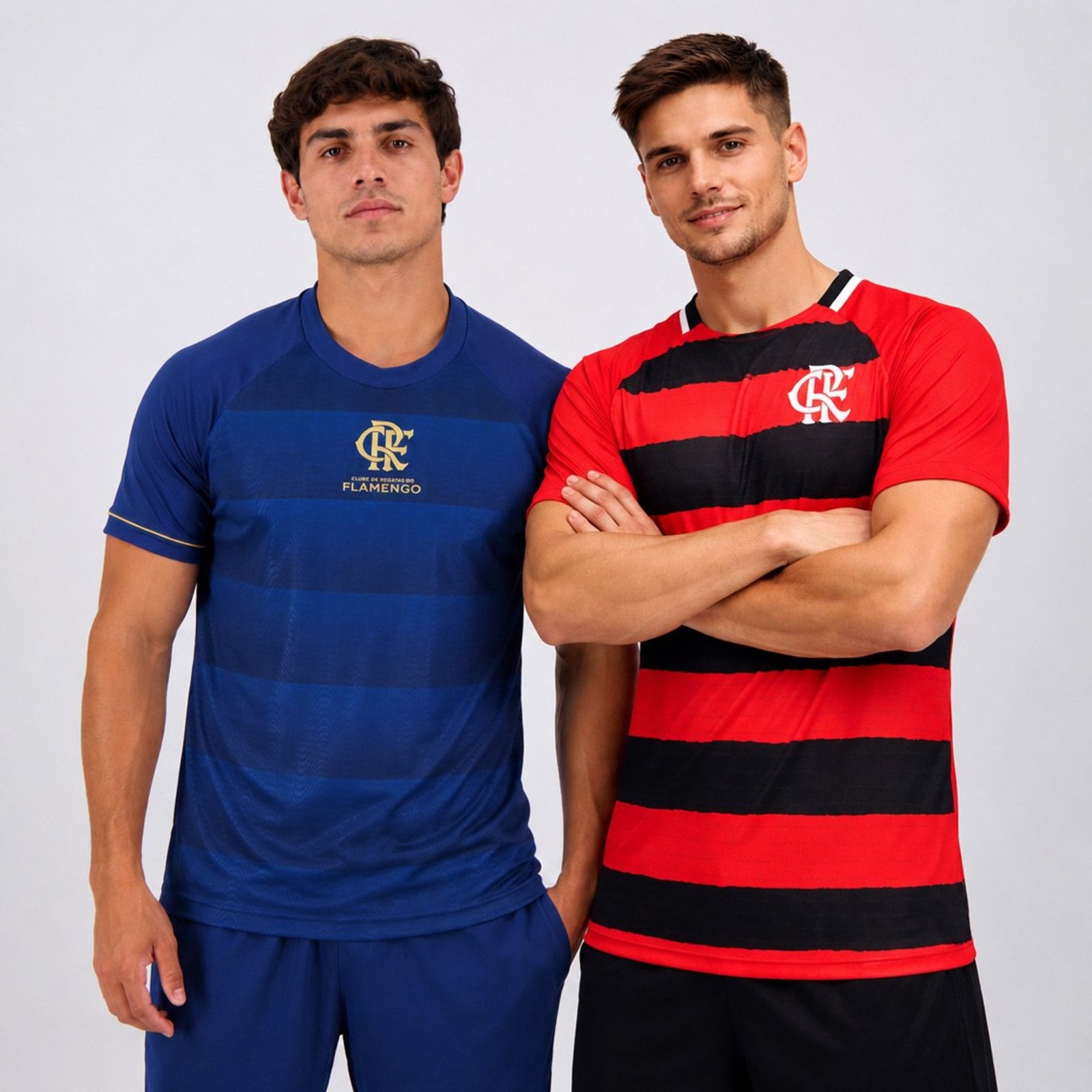 Kit 2 Camisas Flamengo Frequência e Manto Marinho e preto