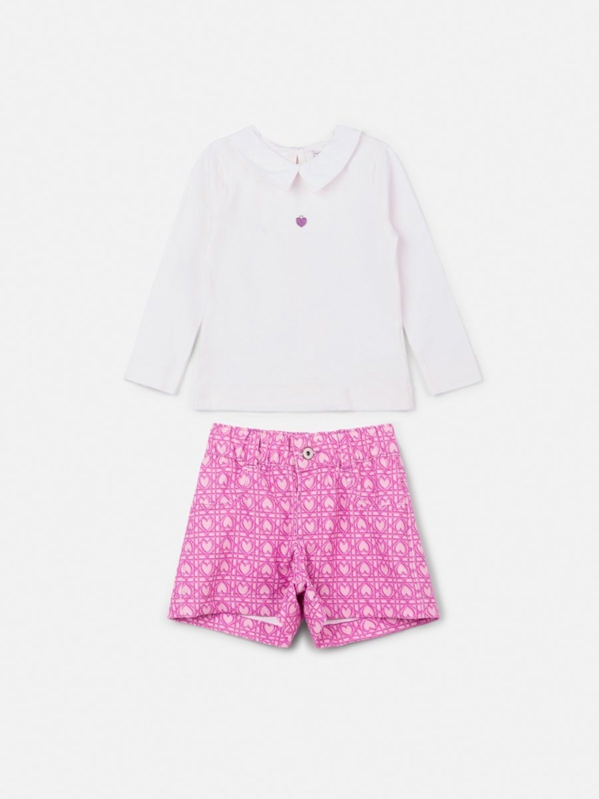 Infantil - Conjunto com Estampa de Corações