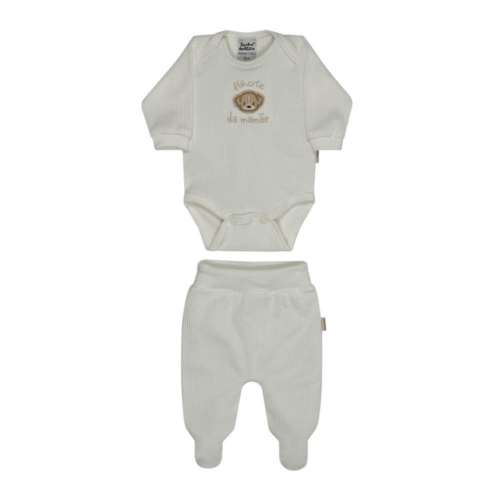 Infantil - Conjunto Off White Cachorrinho Sonho Mágico P Off-white