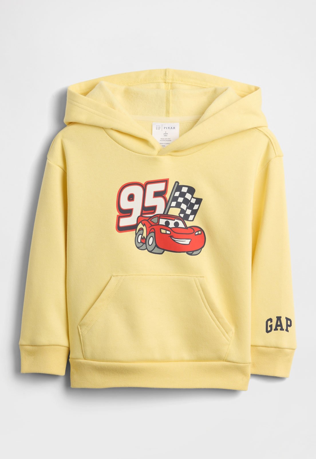 Blusa de Moletom GAP Carros Amarela