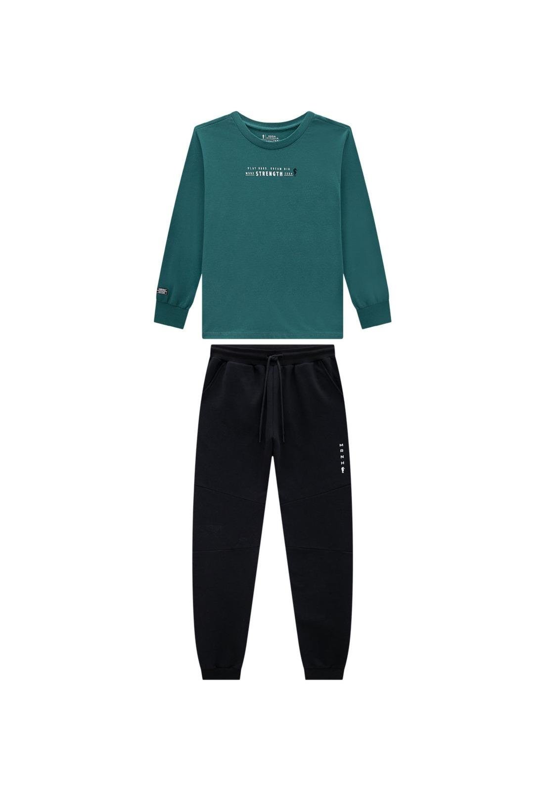 Infantil - Conjunto Calça Menino Onda Marinha 10 Verde