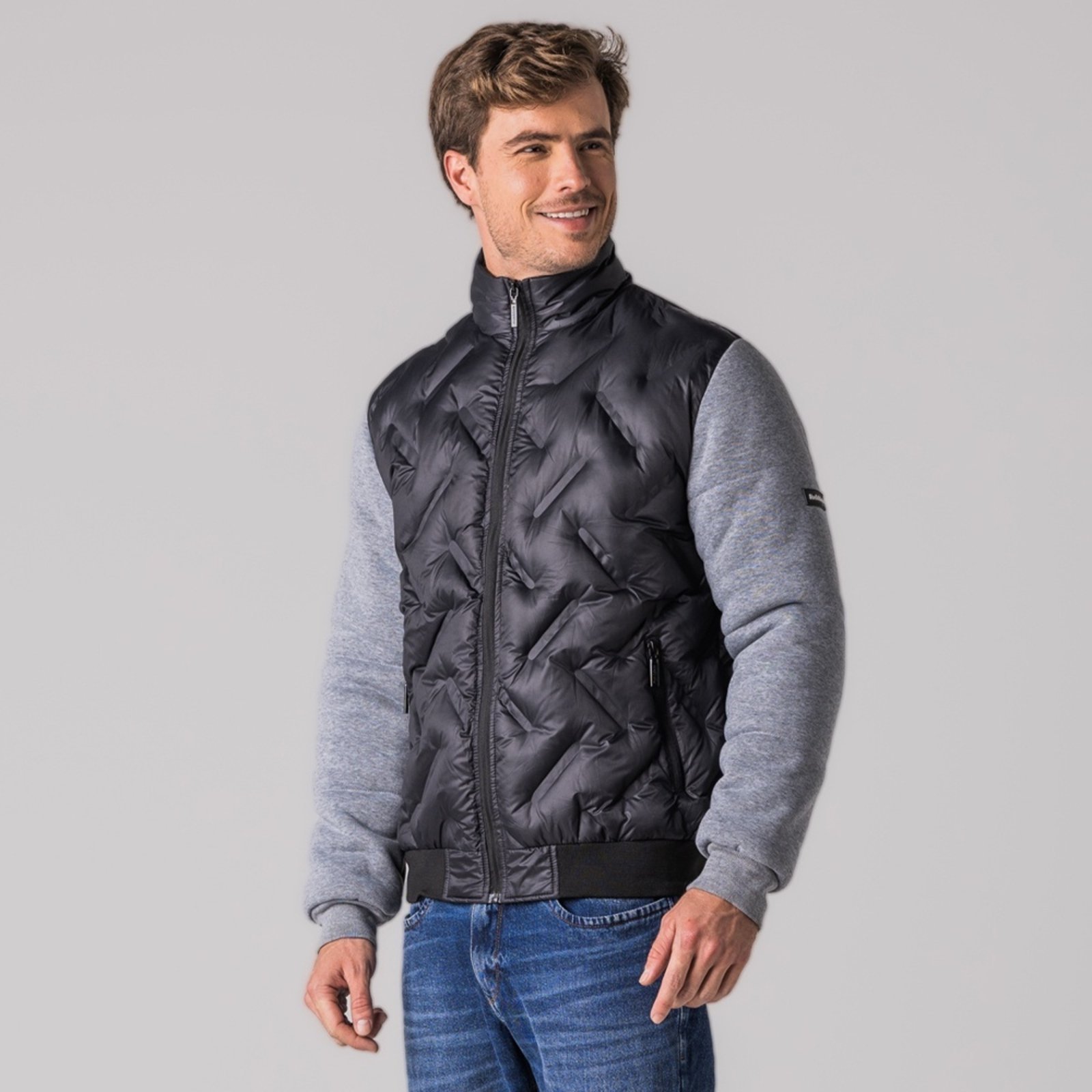 Jaqueta Puffer Masculina Rock e Soda PRETO