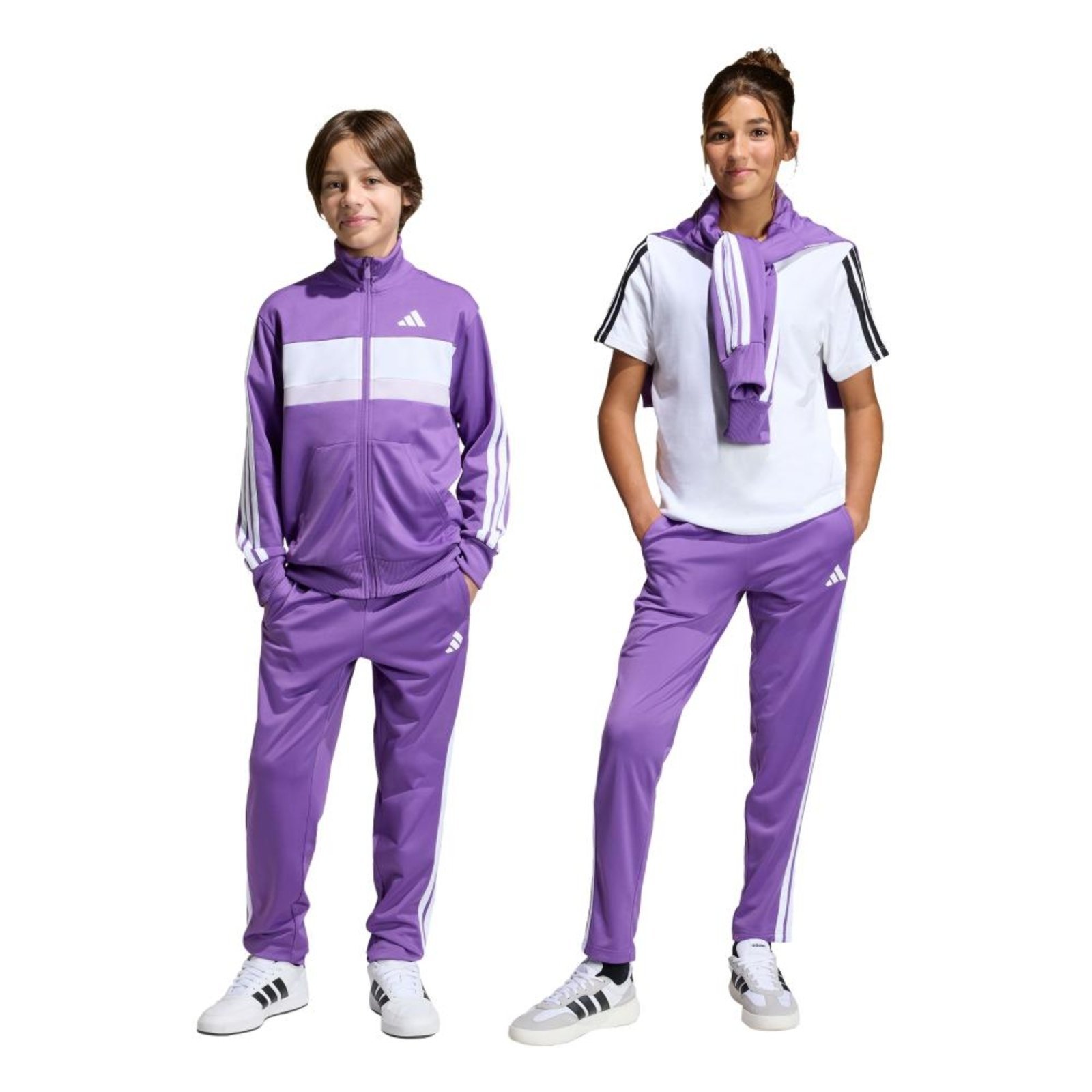 Infantil - Agasalho Malha Seasonal Essentials Tiberio Três Listras Adidas Sportswear Roxo — R$ 399,99 em Dafiti br