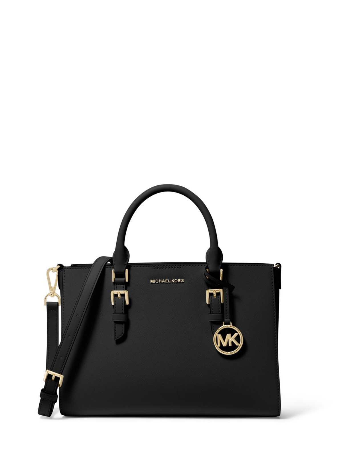 Vista 2 Bolsa Tiracolo Sally Média De Couro 30S3gyds8l001 preto preto