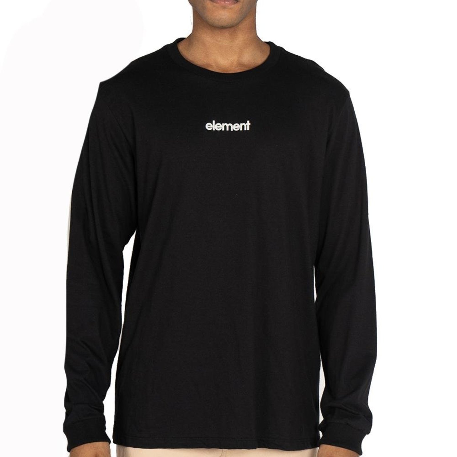 Camiseta Element Manga Longa Simple Logo WT25 Preto
