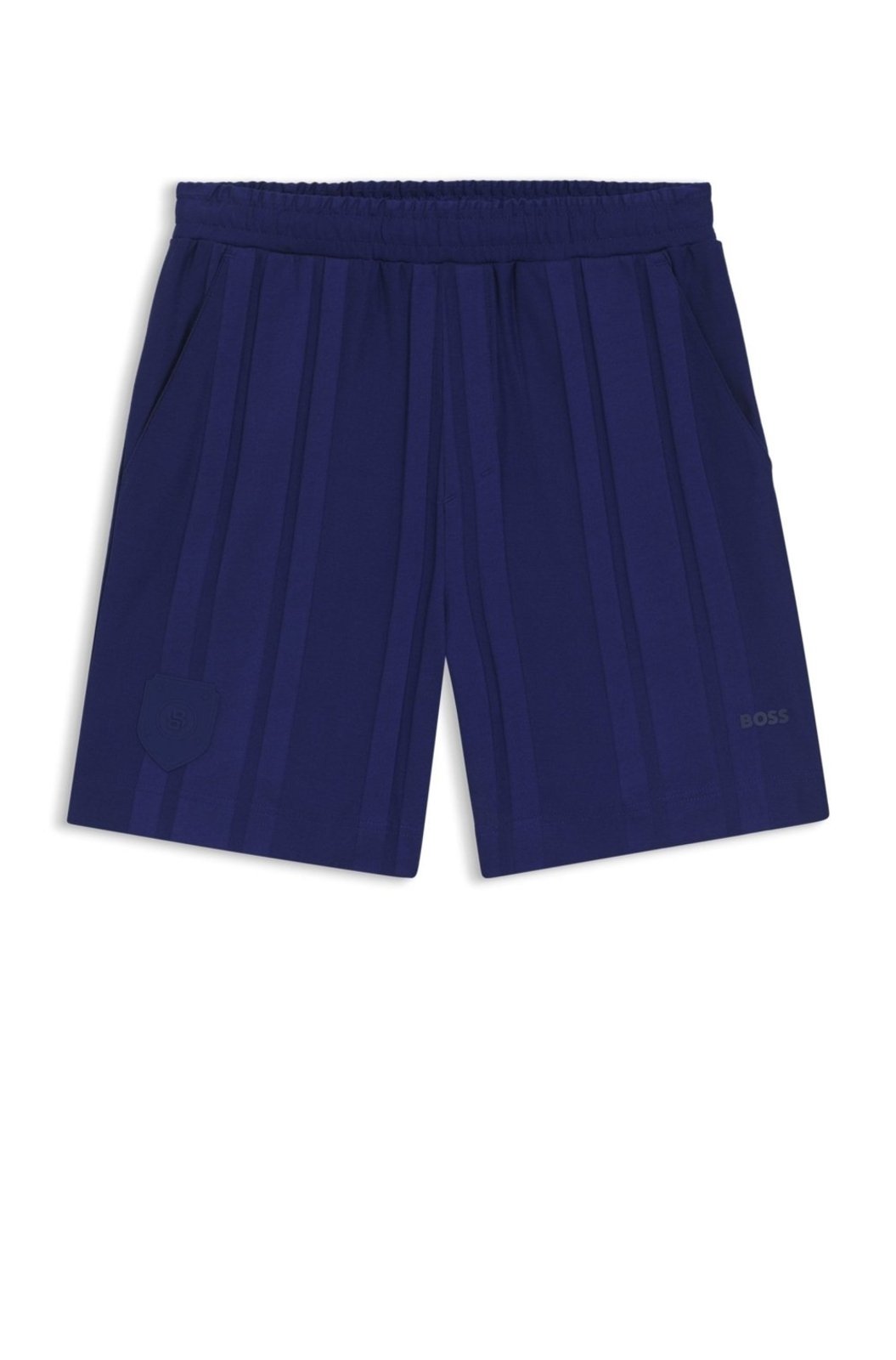 Shorts De Algodão Jersey Com Listras