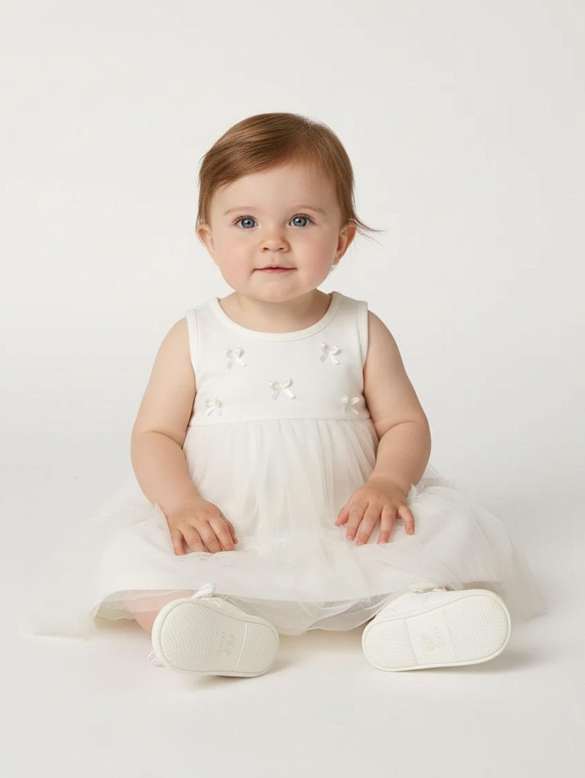 Infantil - Vestido Cotton Leve Com Tule Para - OFF WHITE