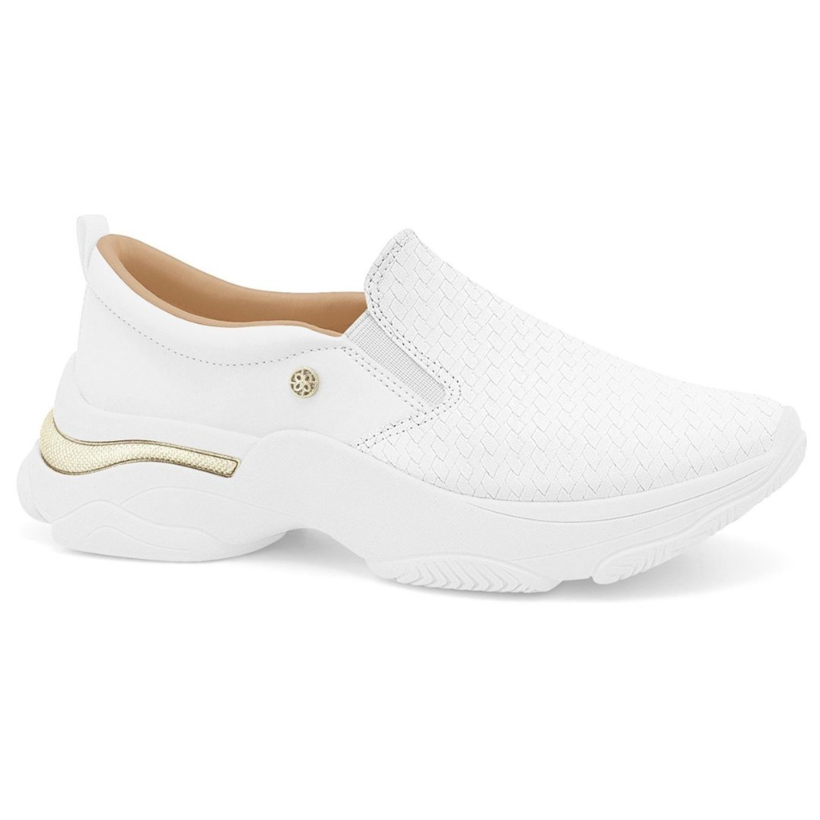 Tênis Feminino Branco Slip On Sola Alta Ramarim 2674101-6