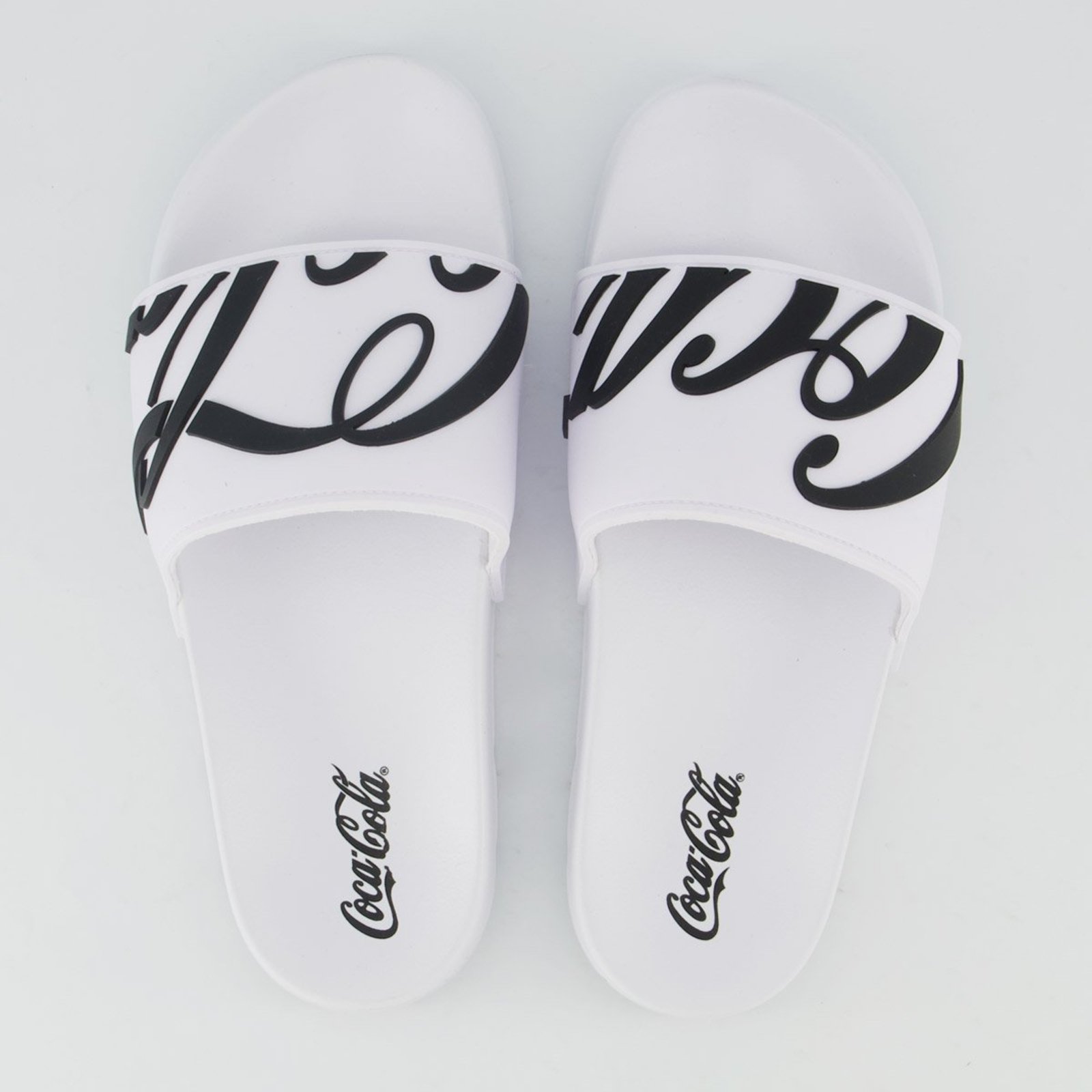 Chinelo Coca Cola Slide Alpha Branco