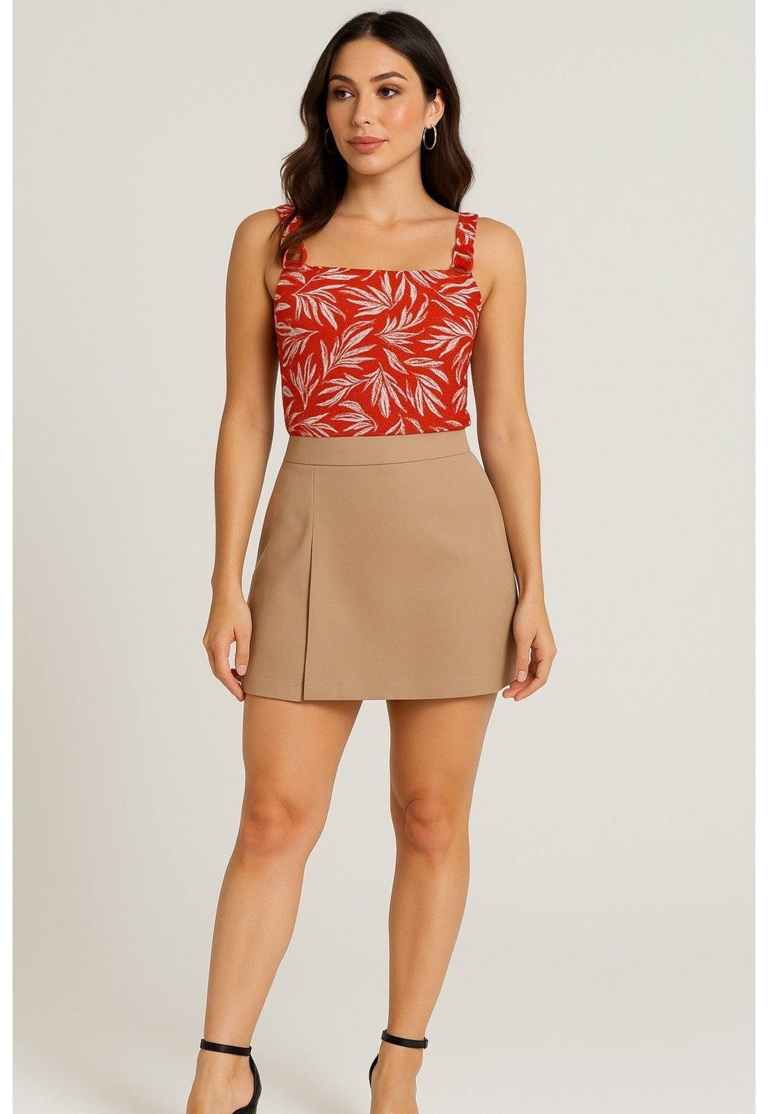 Regata Rudély Estampada Vermelho