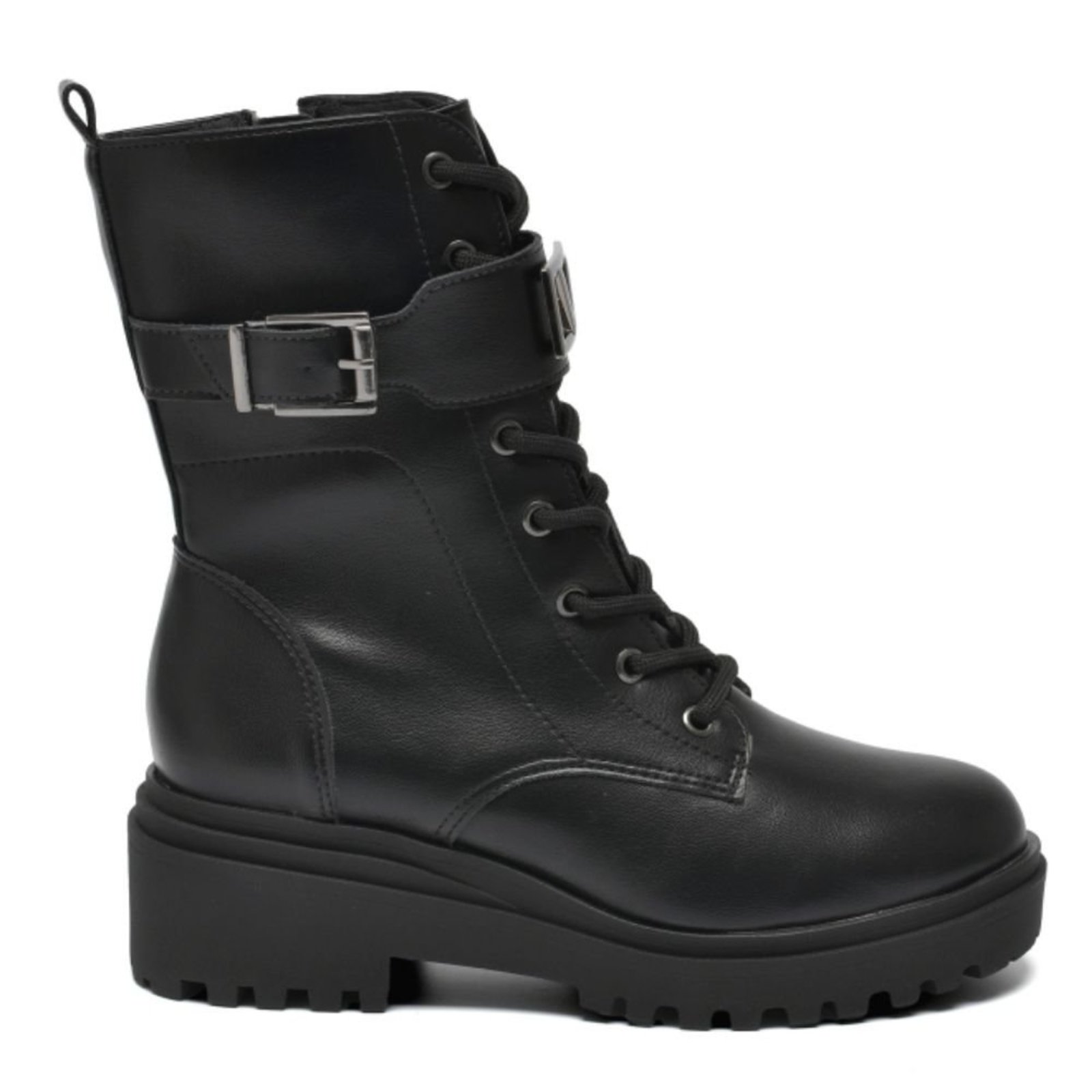 Bota Coturno Feminino Cano Médio Preto Via Marte 009-015-01