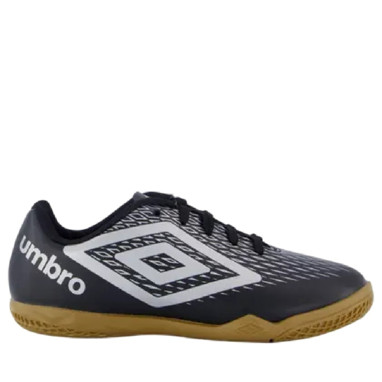 Vista 2 Chuteira Futsal Umbro X-Diamond Jr Cinza preto Umbro preto