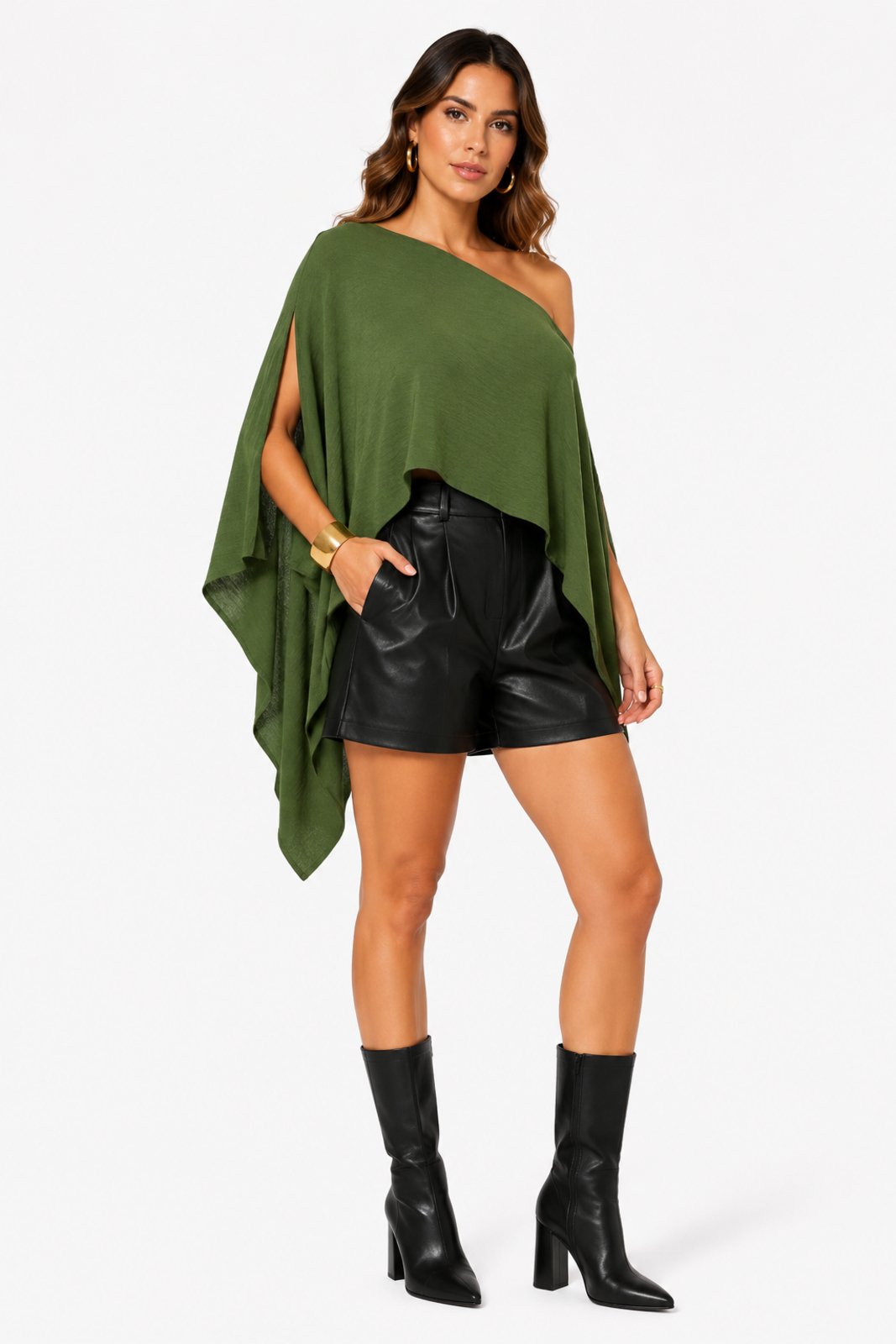 Blusa Assimétrica D Bell Outlet Fashion Duna Verde Folha