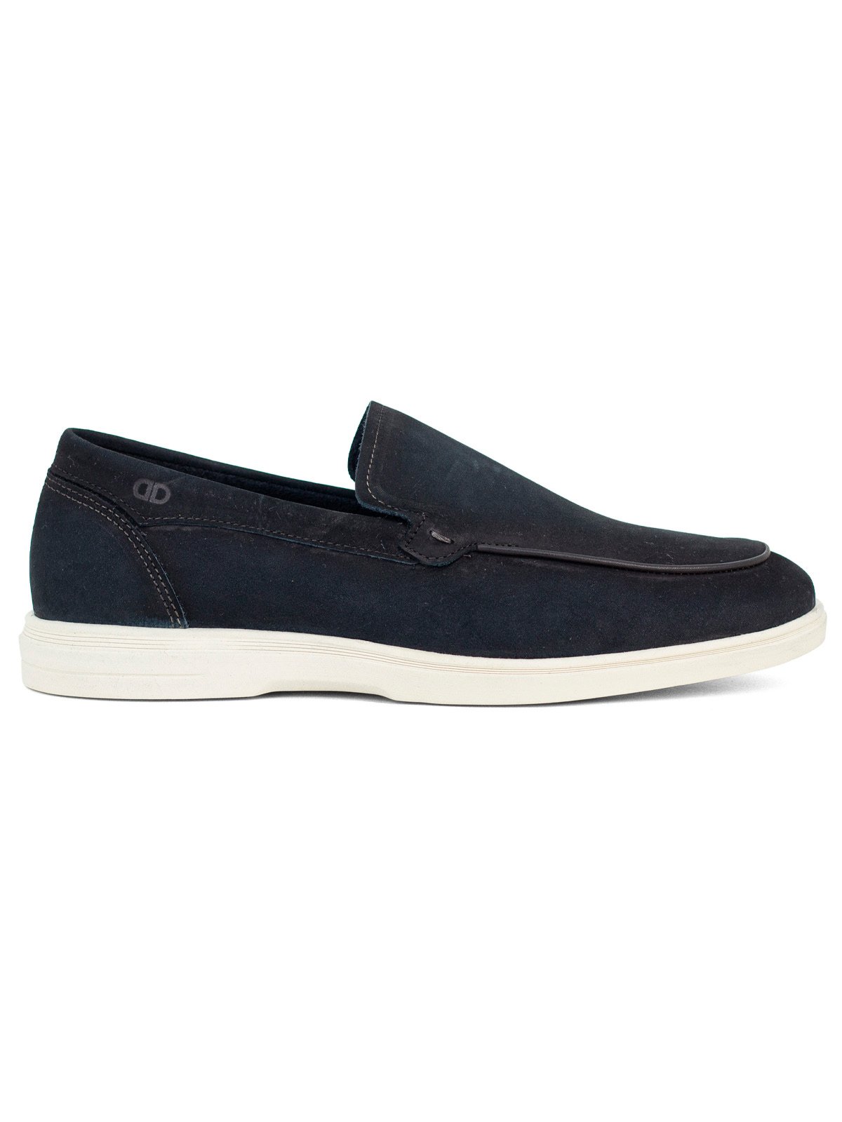 Sapato Masculino Democrata Casual Tulum Couro Clássico Confortável Azul Navy
