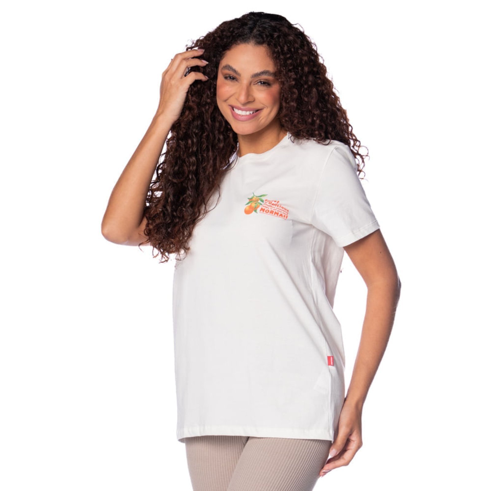 Camiseta Feminina Mormaii Estampa Frontal/Traseira Off White