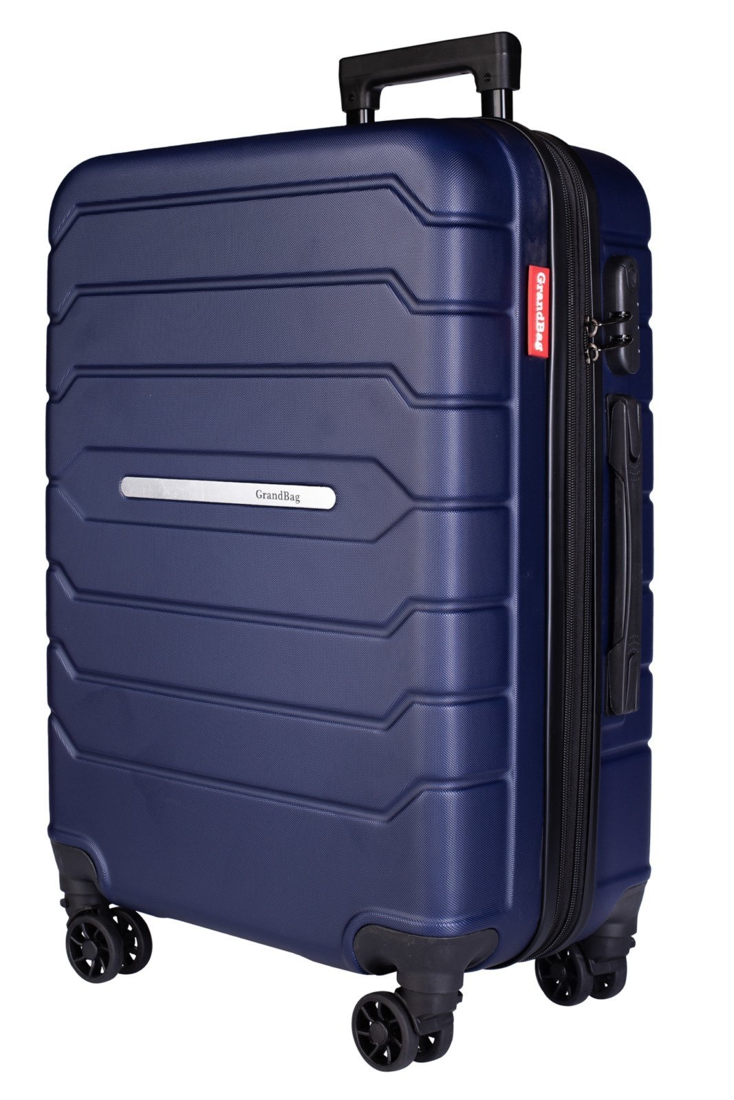 Vista 3 Kit Enluaze 3 Malas De Viagem Abs 20" 24"" 28"" Arizona - Azul Marinho" vermelho azul Enluaze vermelho azul