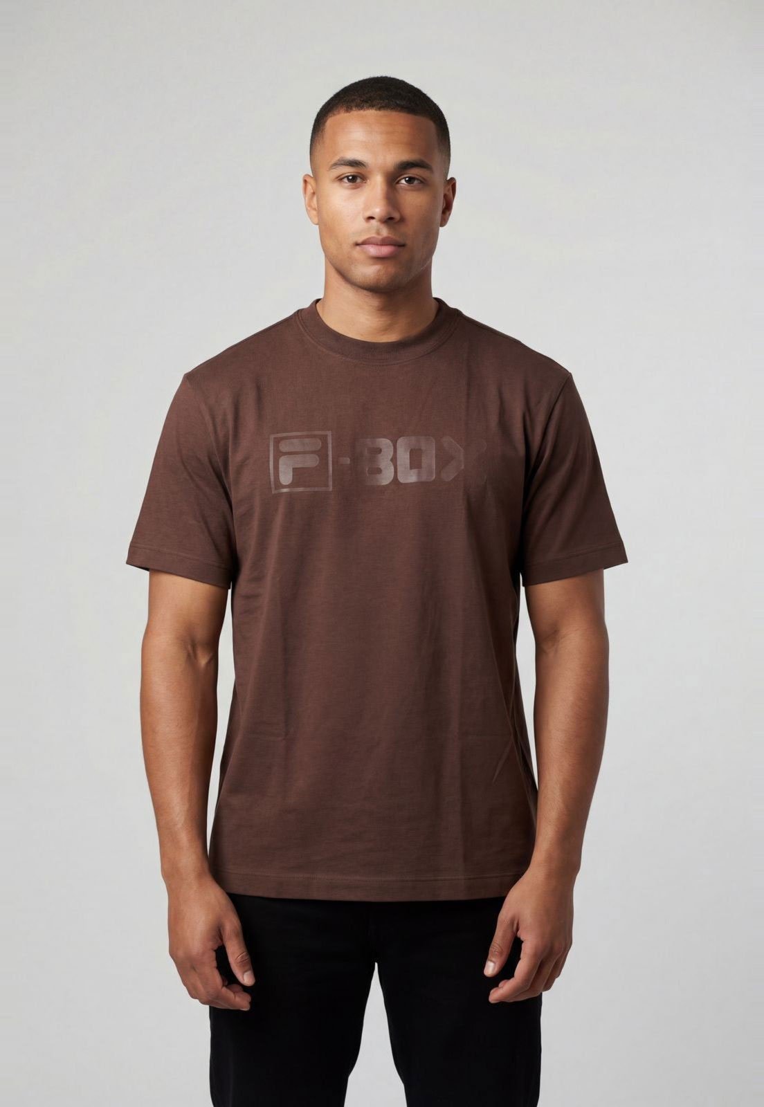 Camiseta Masculina Fila Comfort F-Box Marrom