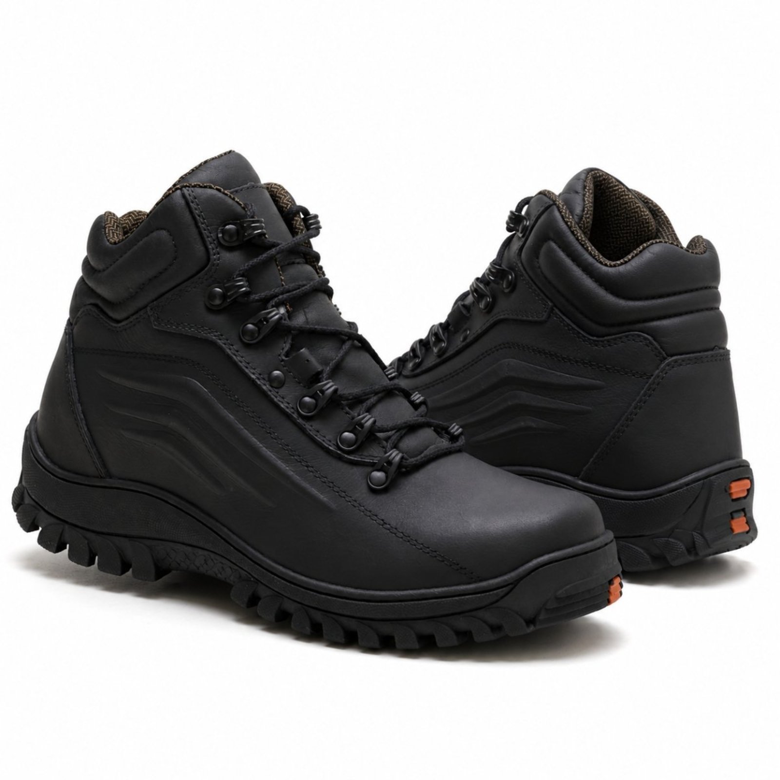 Bota Coturno Rovetto Masculino Tratorado conforto Trabalho Couro Resistente Palmilha em GEL