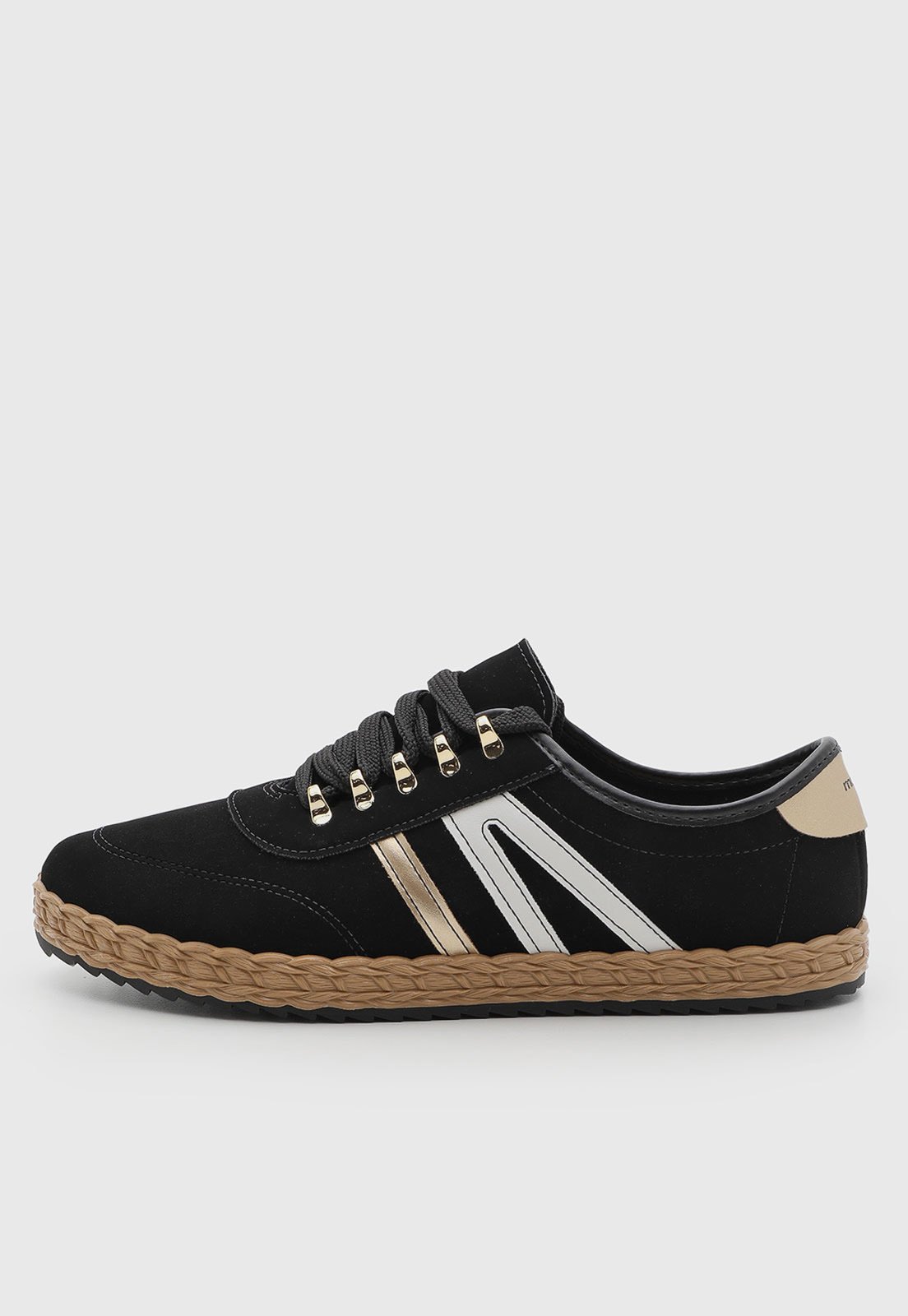 Tênis Feminino Moleca Cadarço Preto