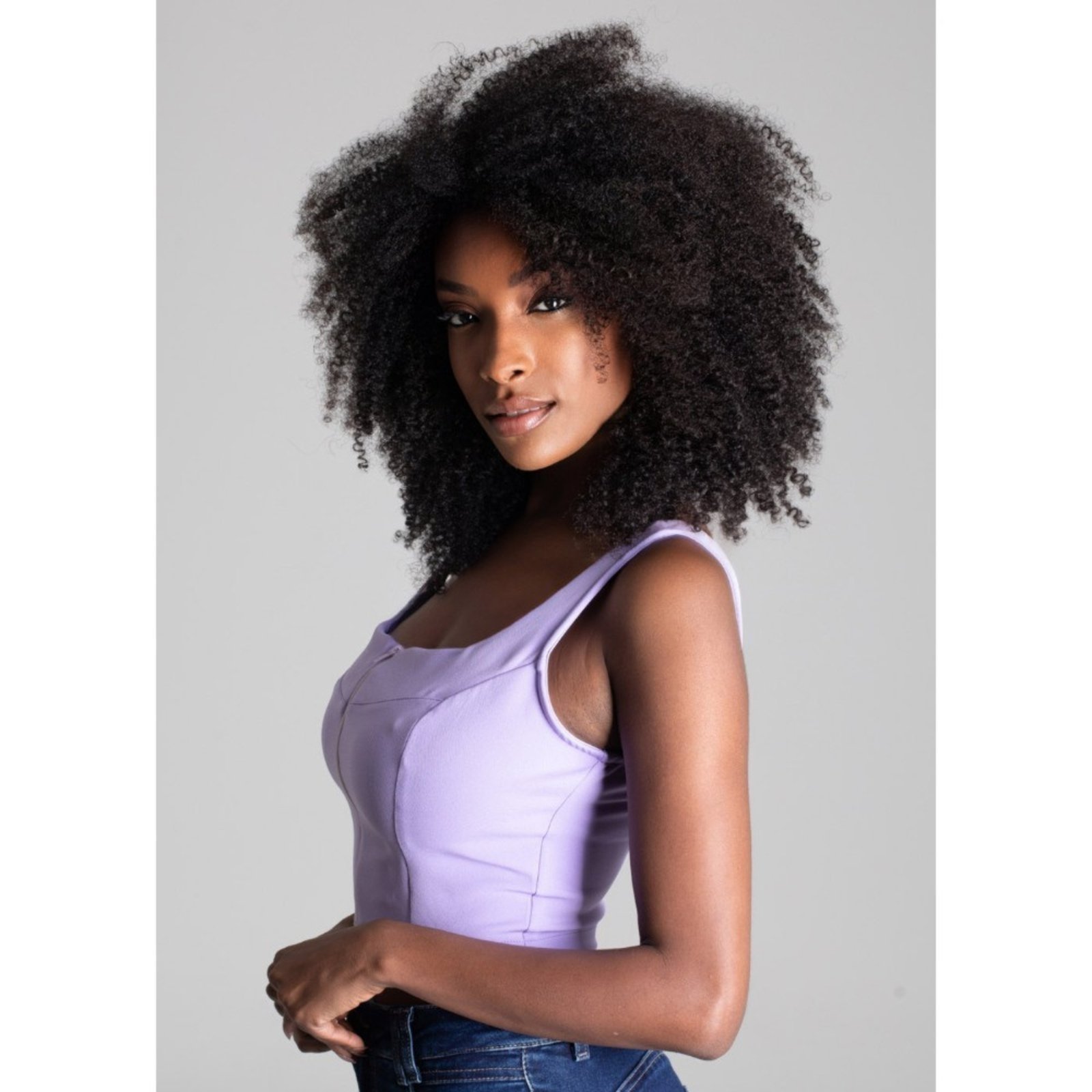 Cropped Sawary Fashion Zíper Frontal LILAS