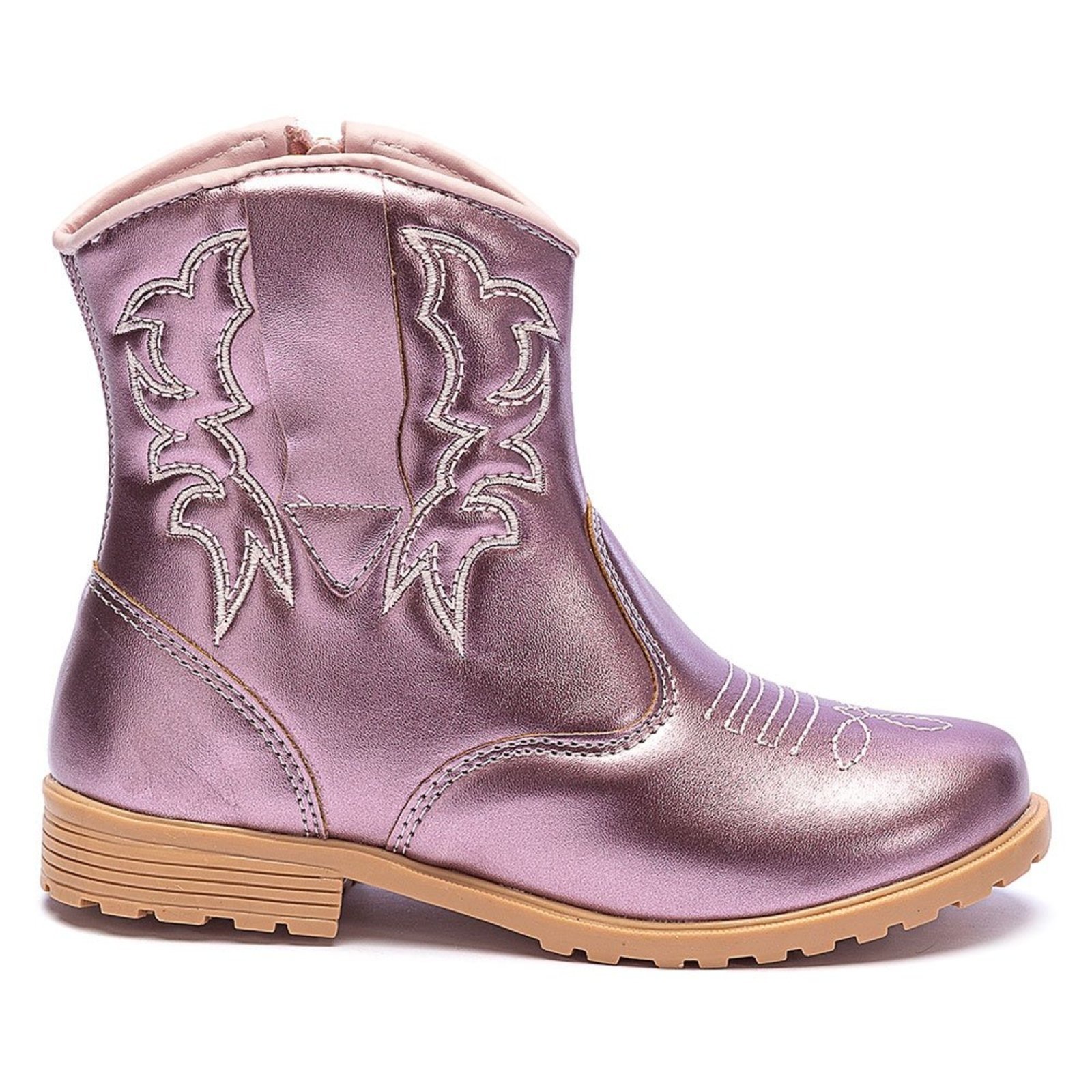 Infantil - Bota Country Texana Bordada Fashion Metalizada