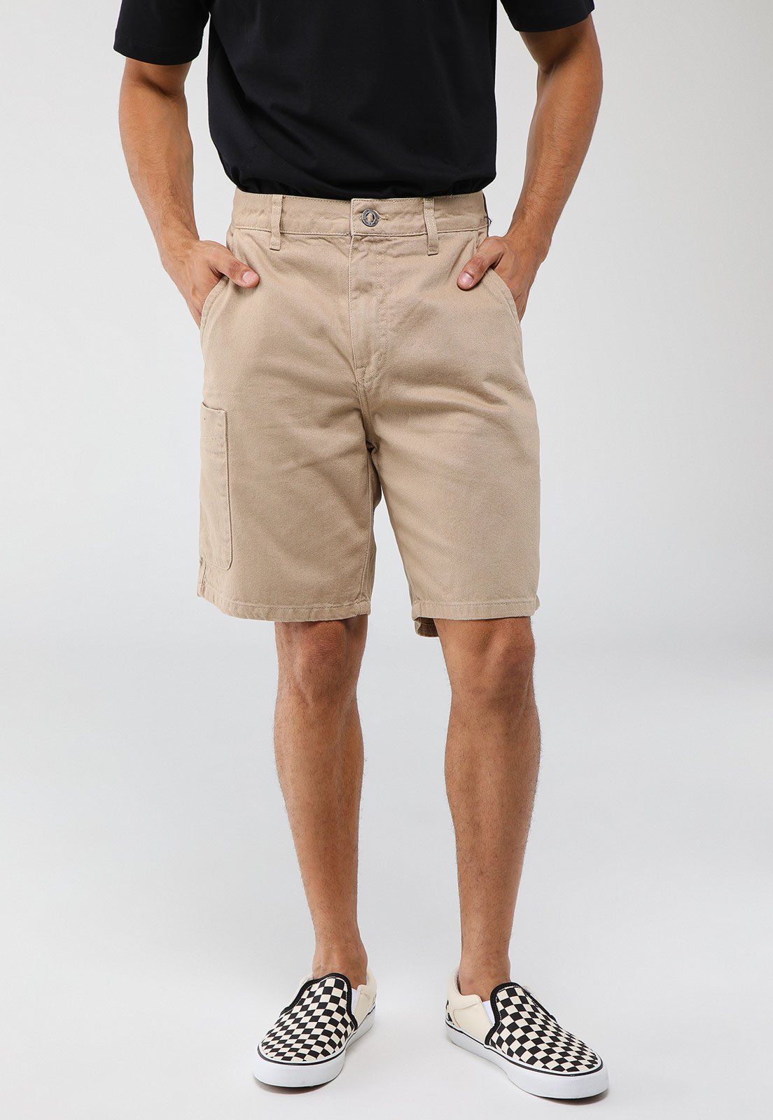 Bermuda Masculina Volcom Rainer Walk 19 Bege