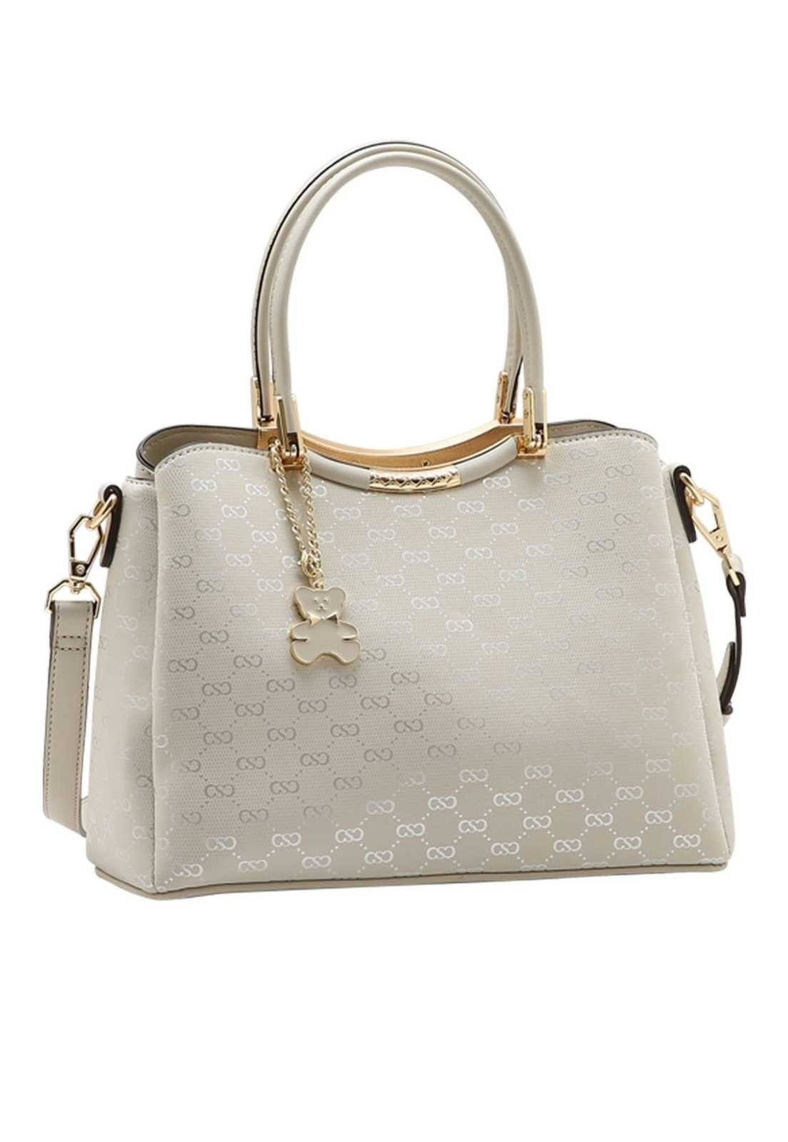 Bolsa Feminina Chenson Mão Shine Monograma 3485798 Bege