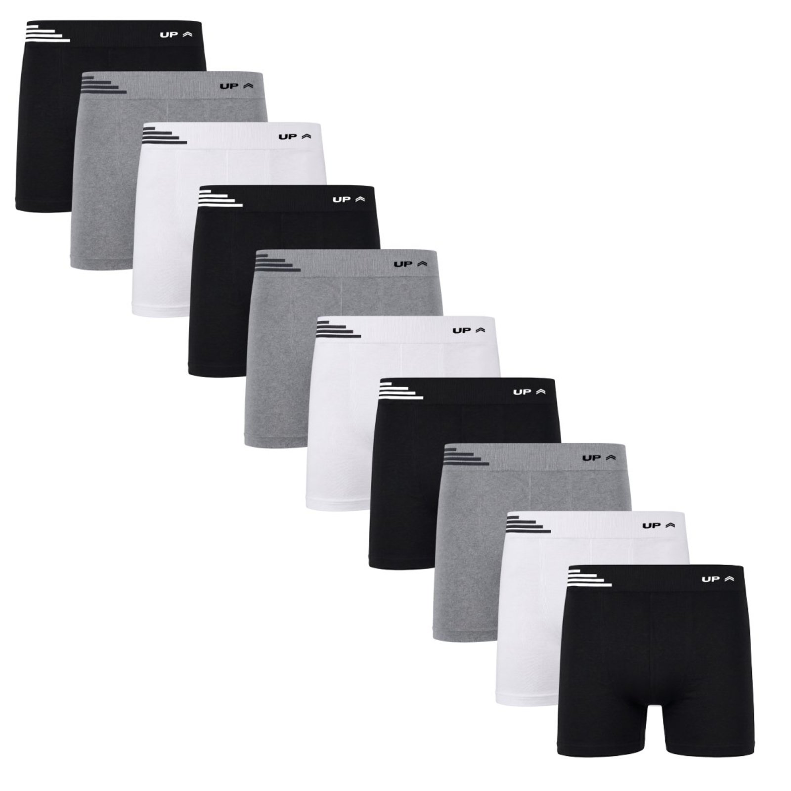 Kit 10 Cuecas Boxer Masculina Up 436 Sem Costura Microfibra Toque gelado