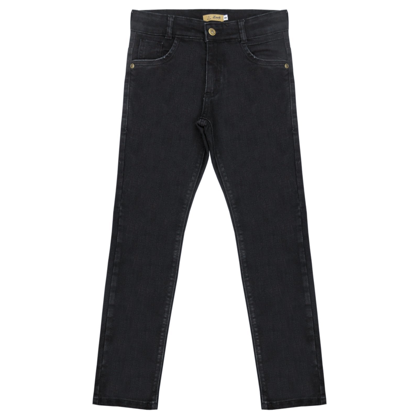 Infantil – Calça Juvenil Look Jeans Skinny Preto