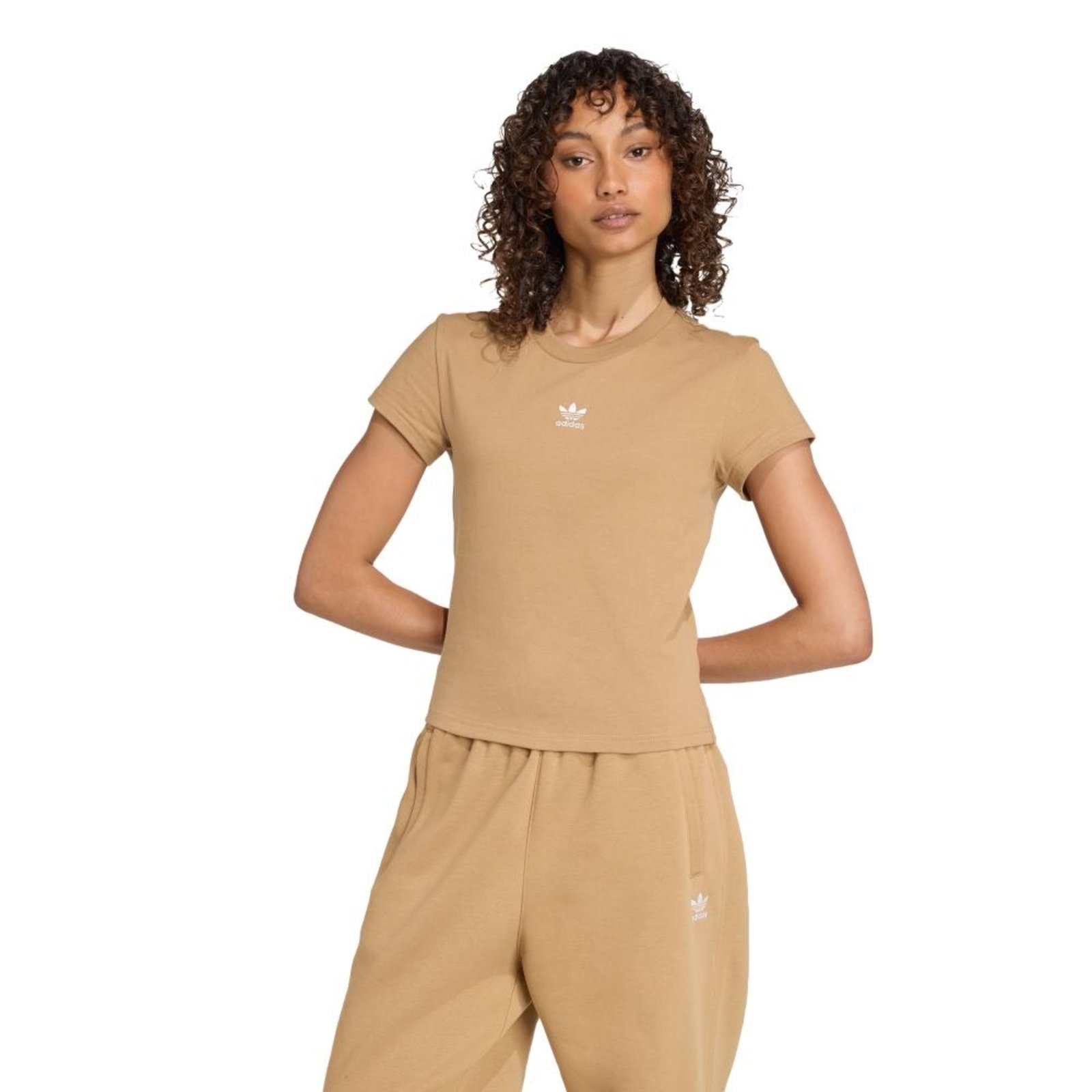 Camiseta Essentials Slim adidas Originals Marrom