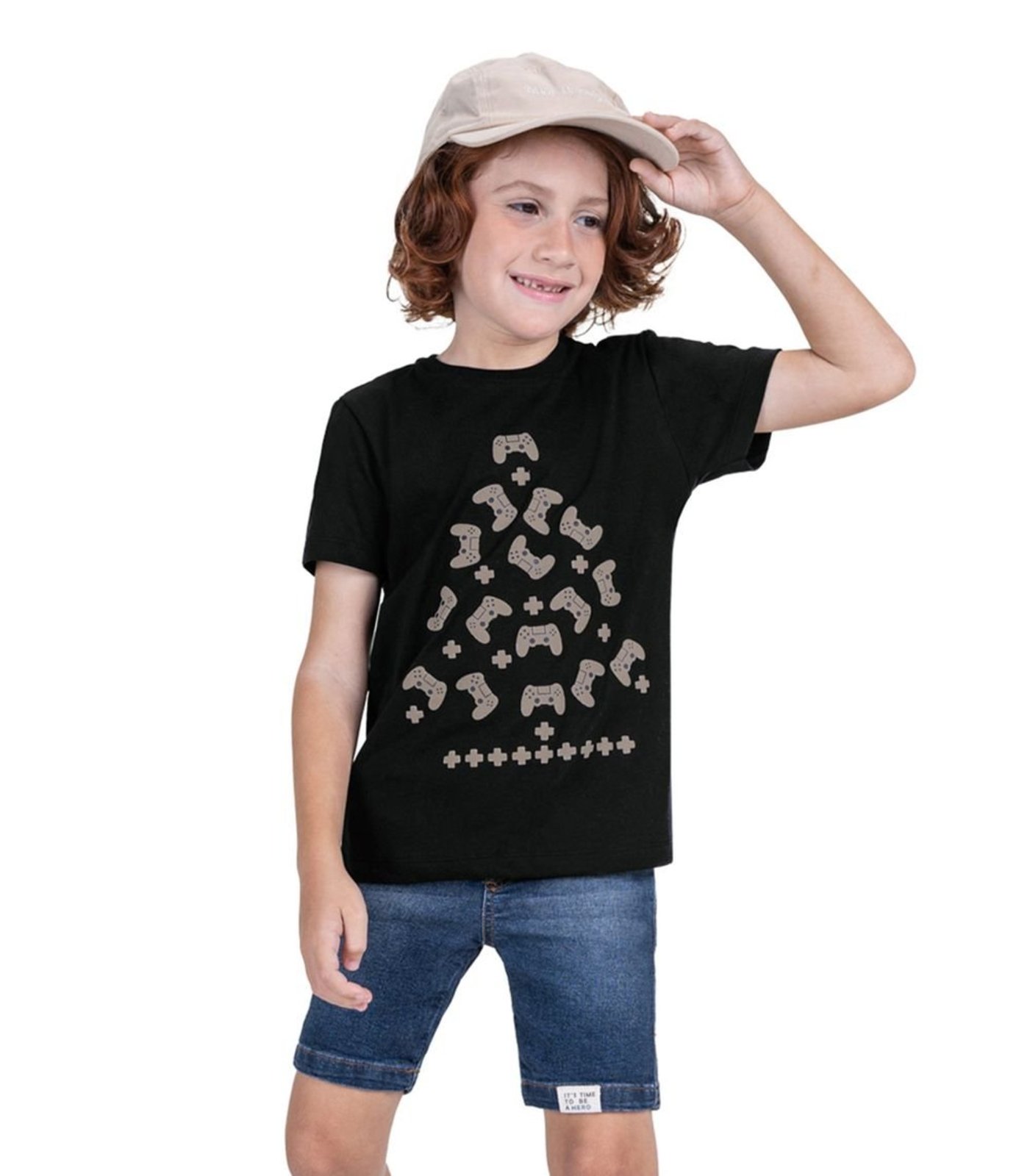 Infantil – Bermuda Jeans Trick Nick Azul