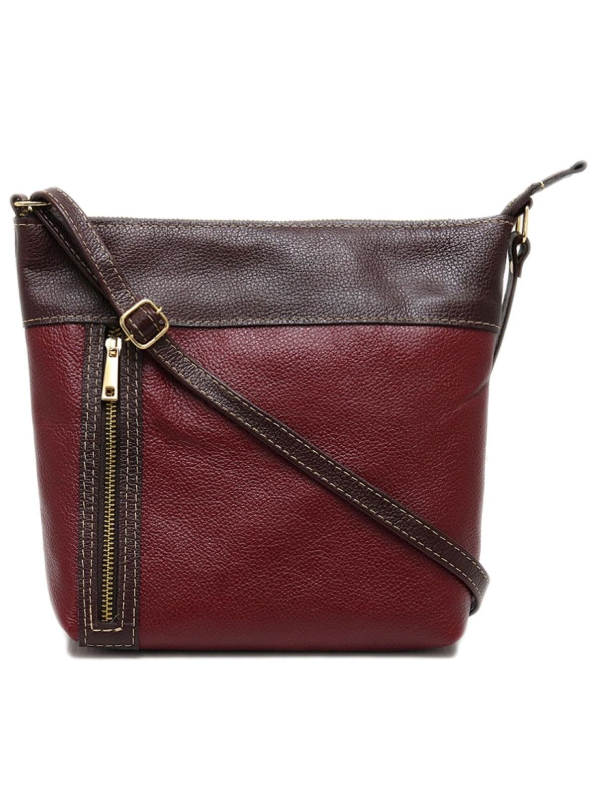 Bolsa SN Couros Capadócia Vermelha/Marrom