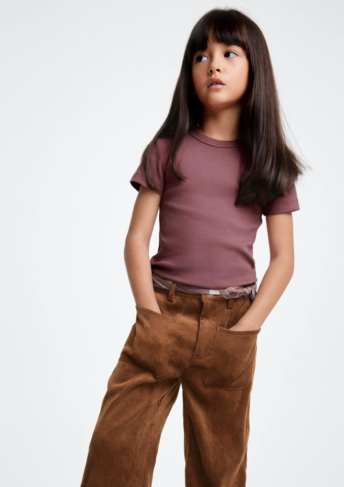 Infantil - Blusa Menina Em Ribana Canelada Hering