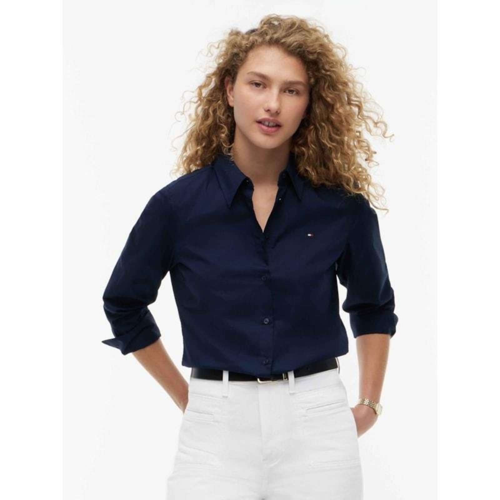 Camisa Clássica Regular Fit Azul Marinho