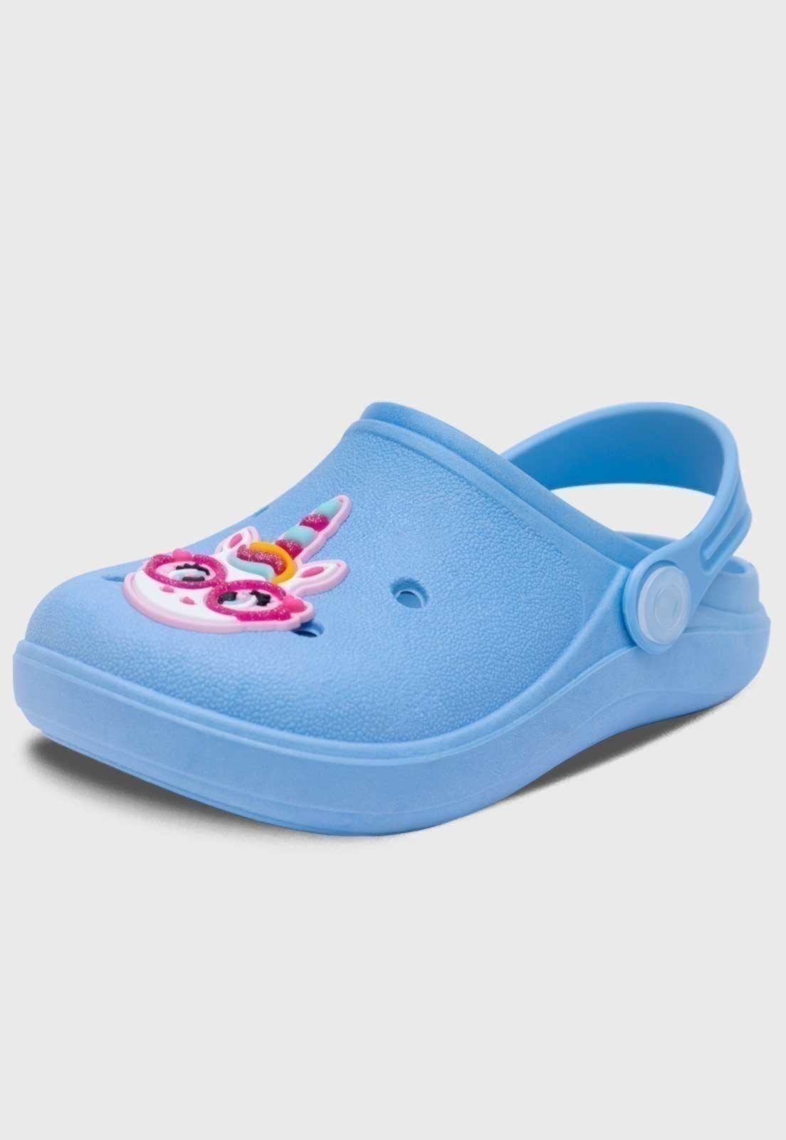 Infantil – Babuche Popidi Menina Unicornio Azul