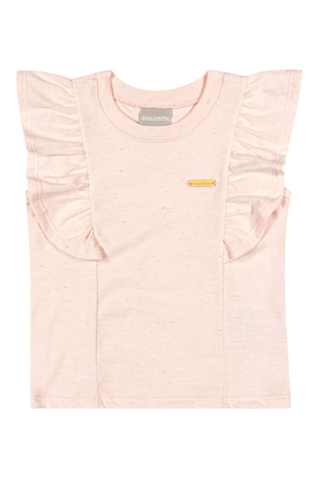 Vista 2 Infantil - Blusa Menina com Babado Colorittá rosa Colorittá rosa