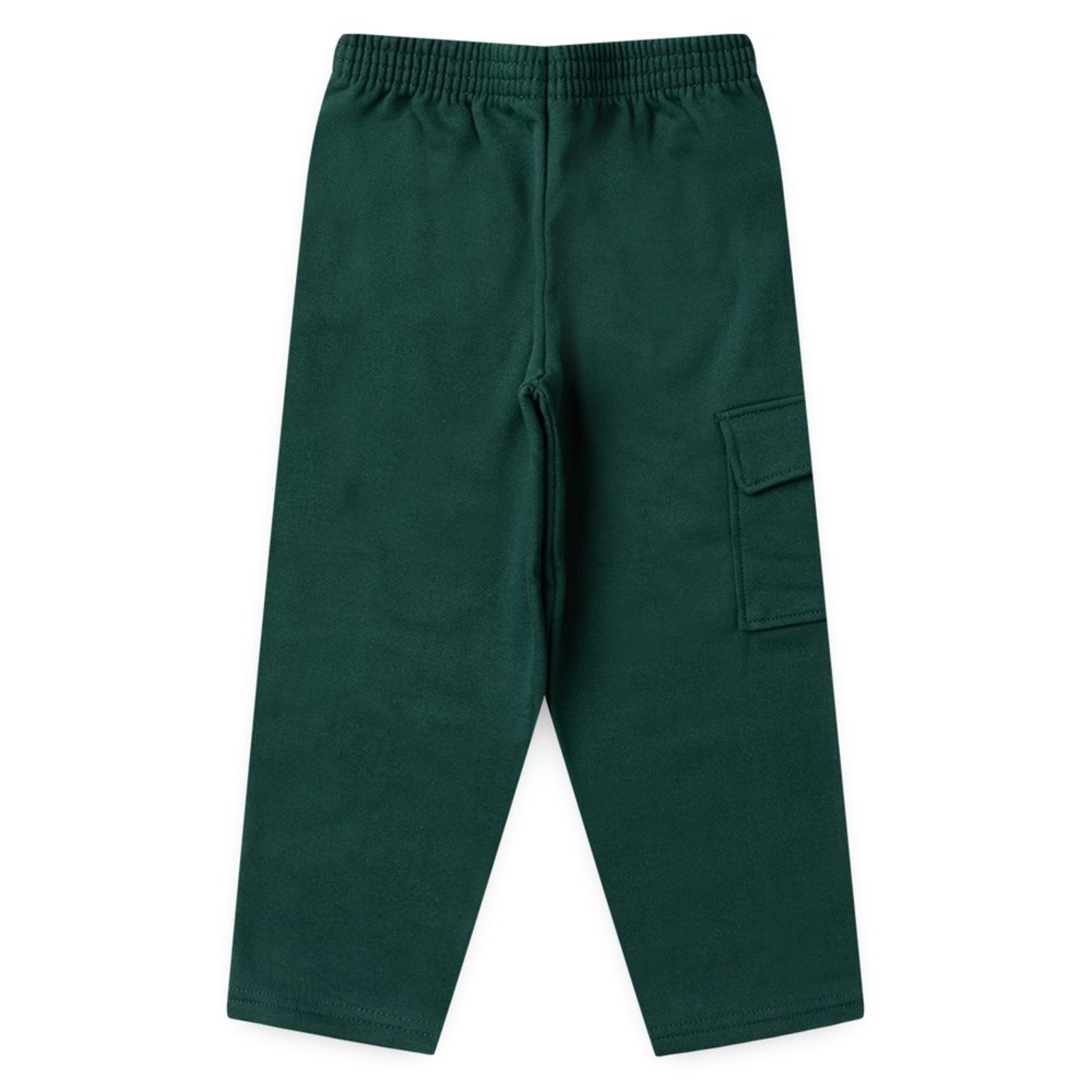 Infantil - Calça Inverno Menino Verde Com Bolso Cargo Lapela em Moletom