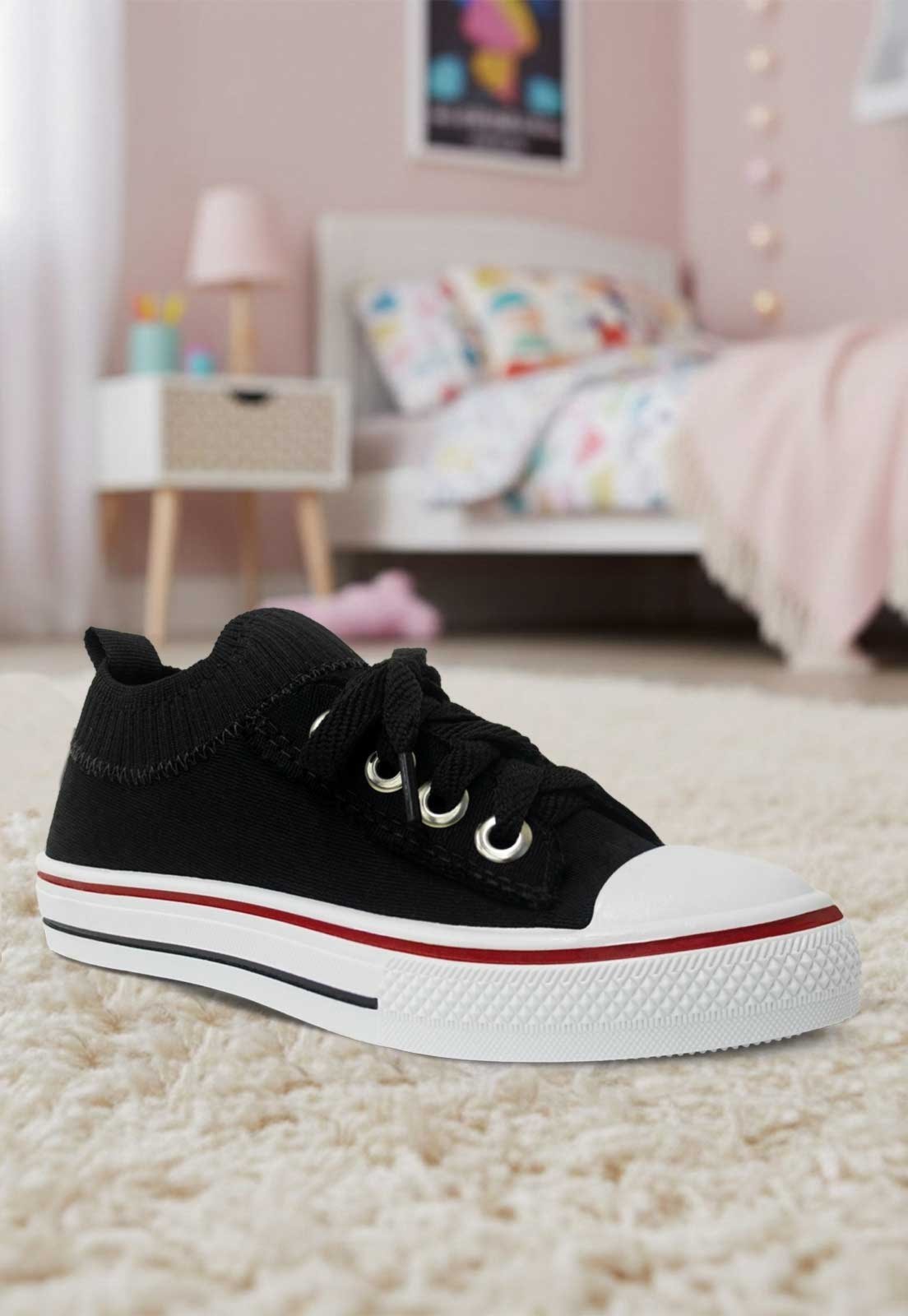 Vista 3 Infantil - Tênis Menina 28ao35 Casual Moda Escolar Pópidí preto Pópidí preto