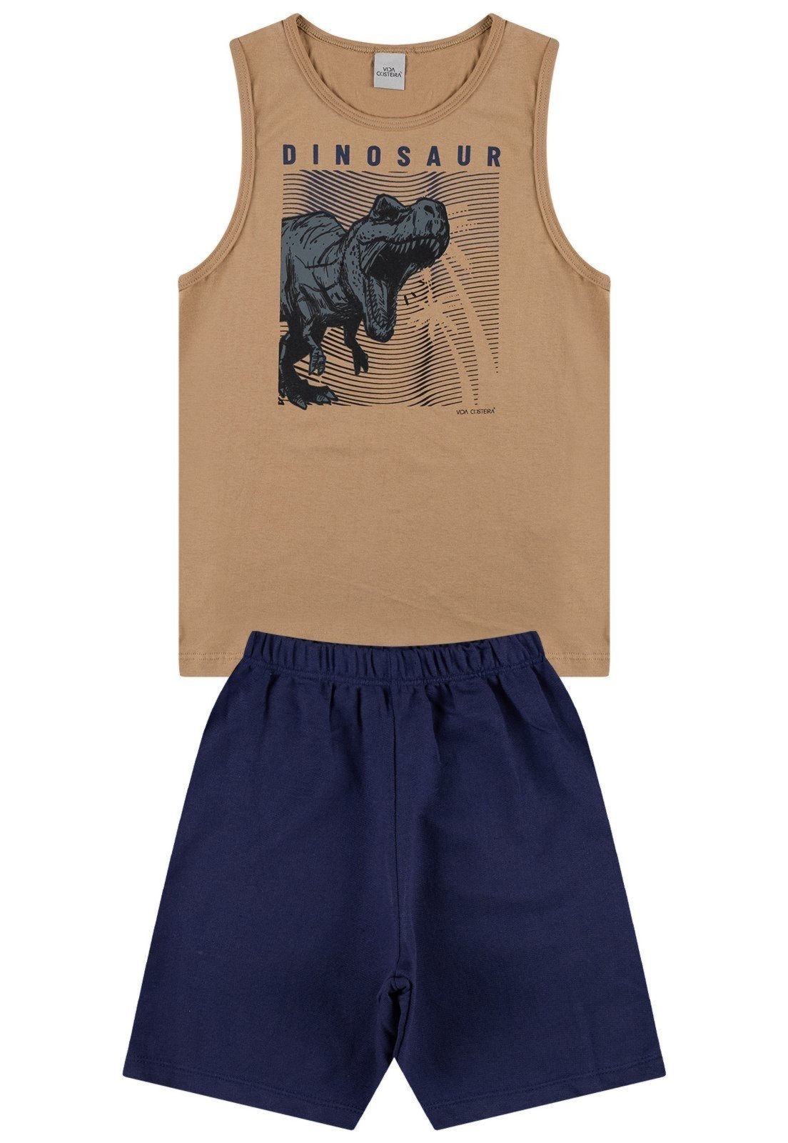 Vista 3 Infantil - Conjunto Regata Dinosaur VIDA COSTEIRA bege VIDA COSTEIRA bege