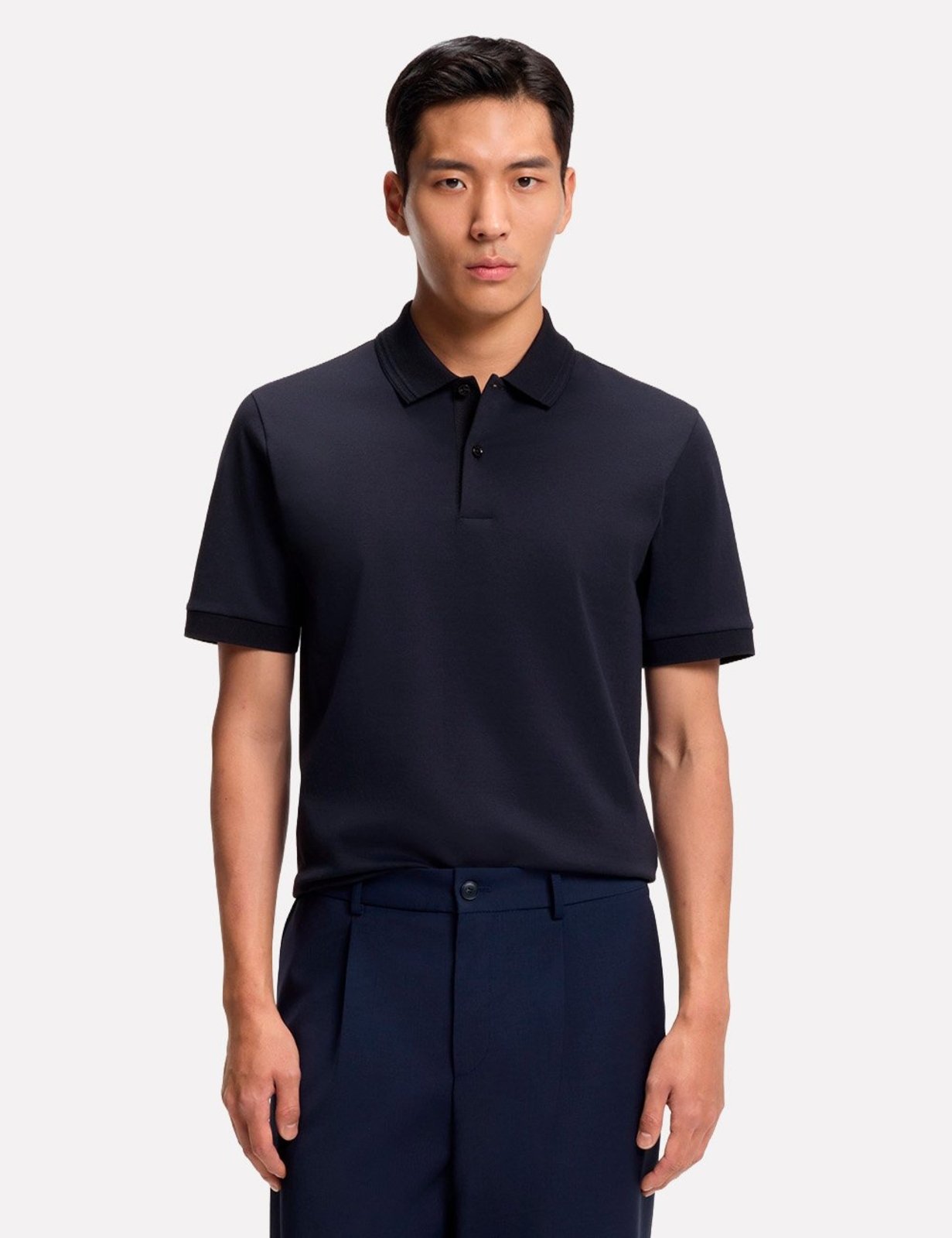 Polo Hugo Boss Masculina Regular H-Parlay 247 Azul Marinho