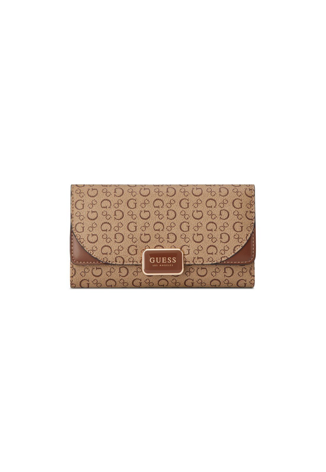 Carteira Guess Pandora Slg Slim Clutch Caramelo