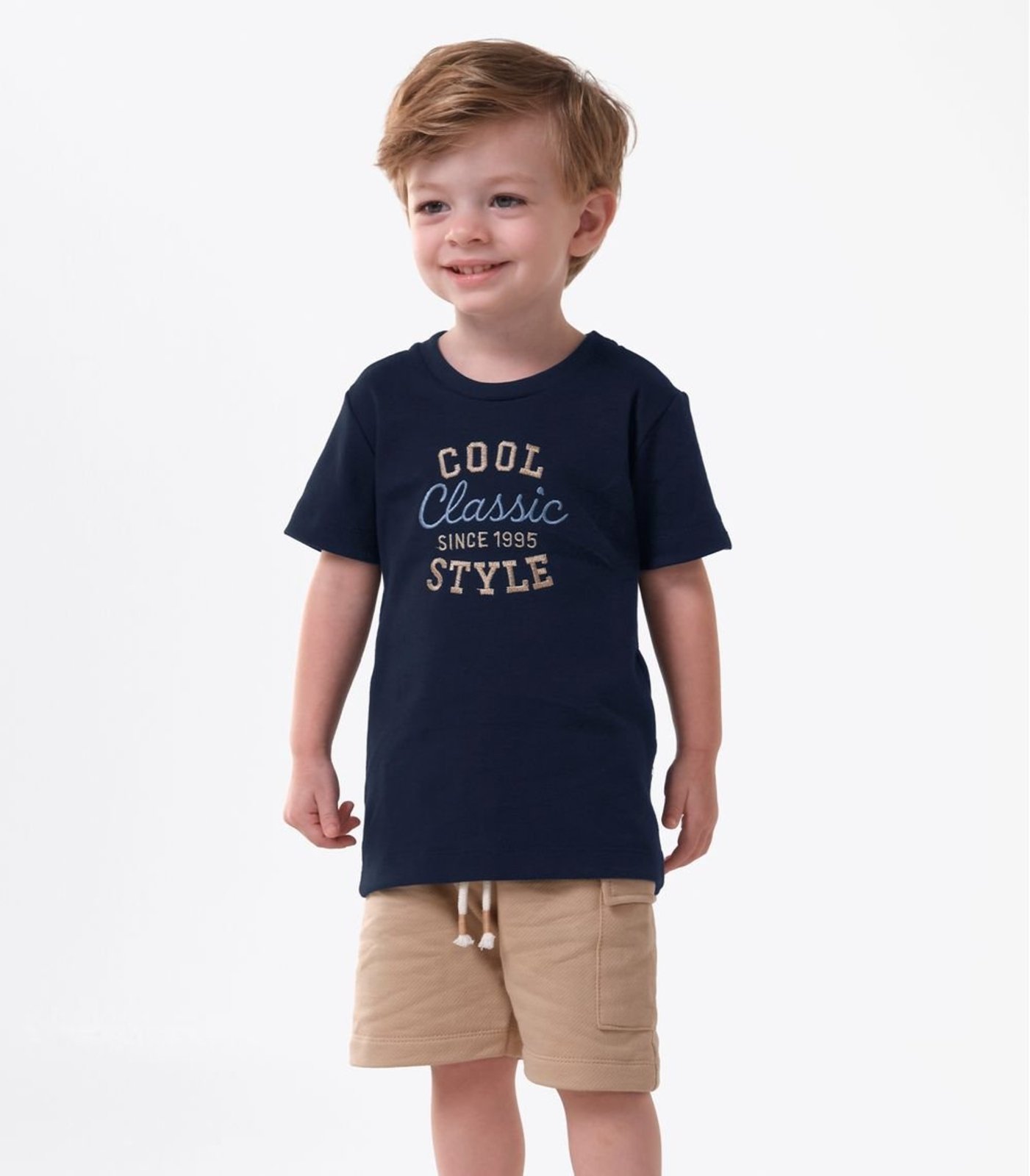 Infantil - Conjunto Camiseta Com Bermuda Trick Nick Azul